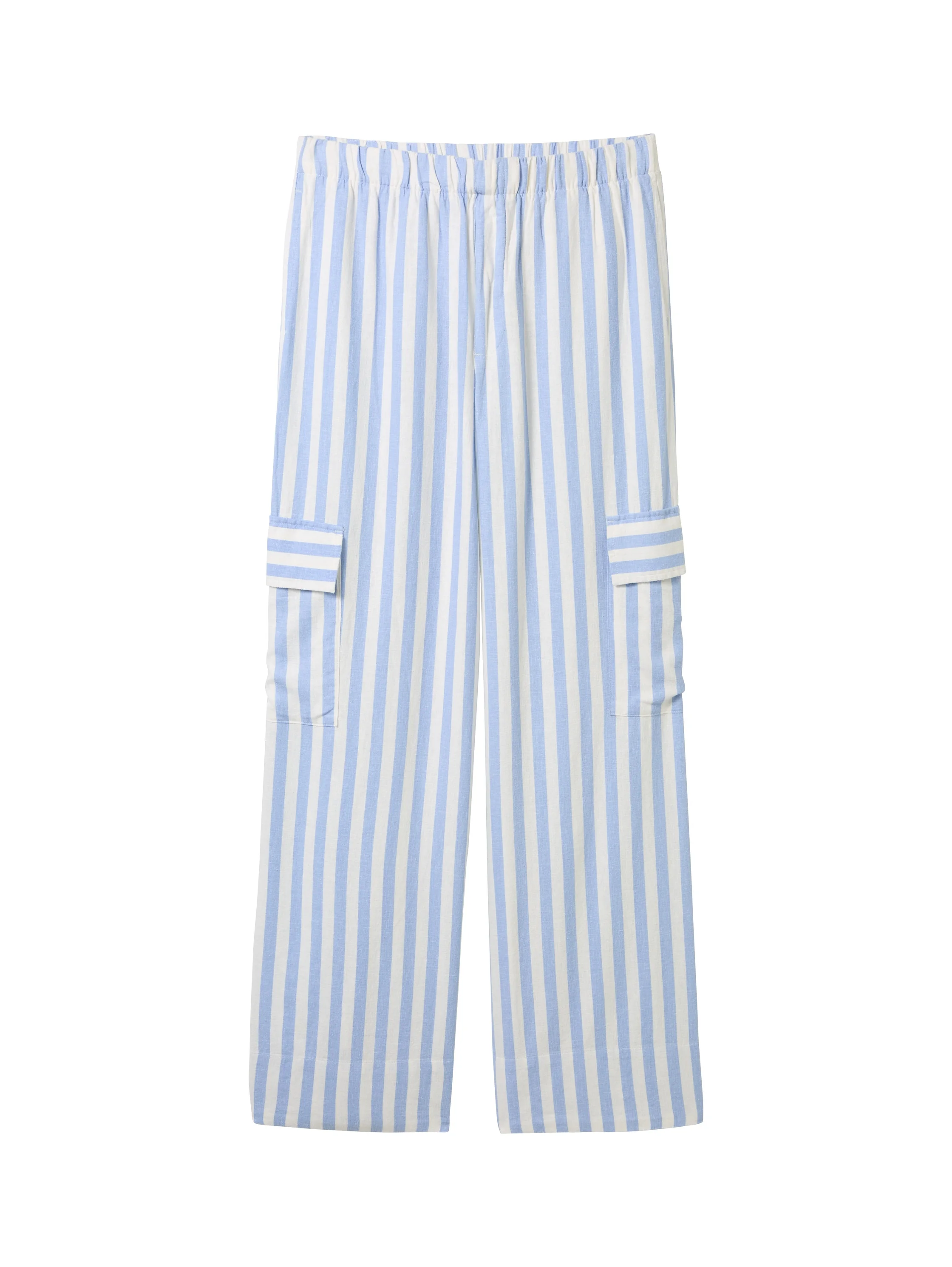 Tom Tailor - STRIPED LINEN PANTS Tom Tailor - STRIPED LINEN PANTS