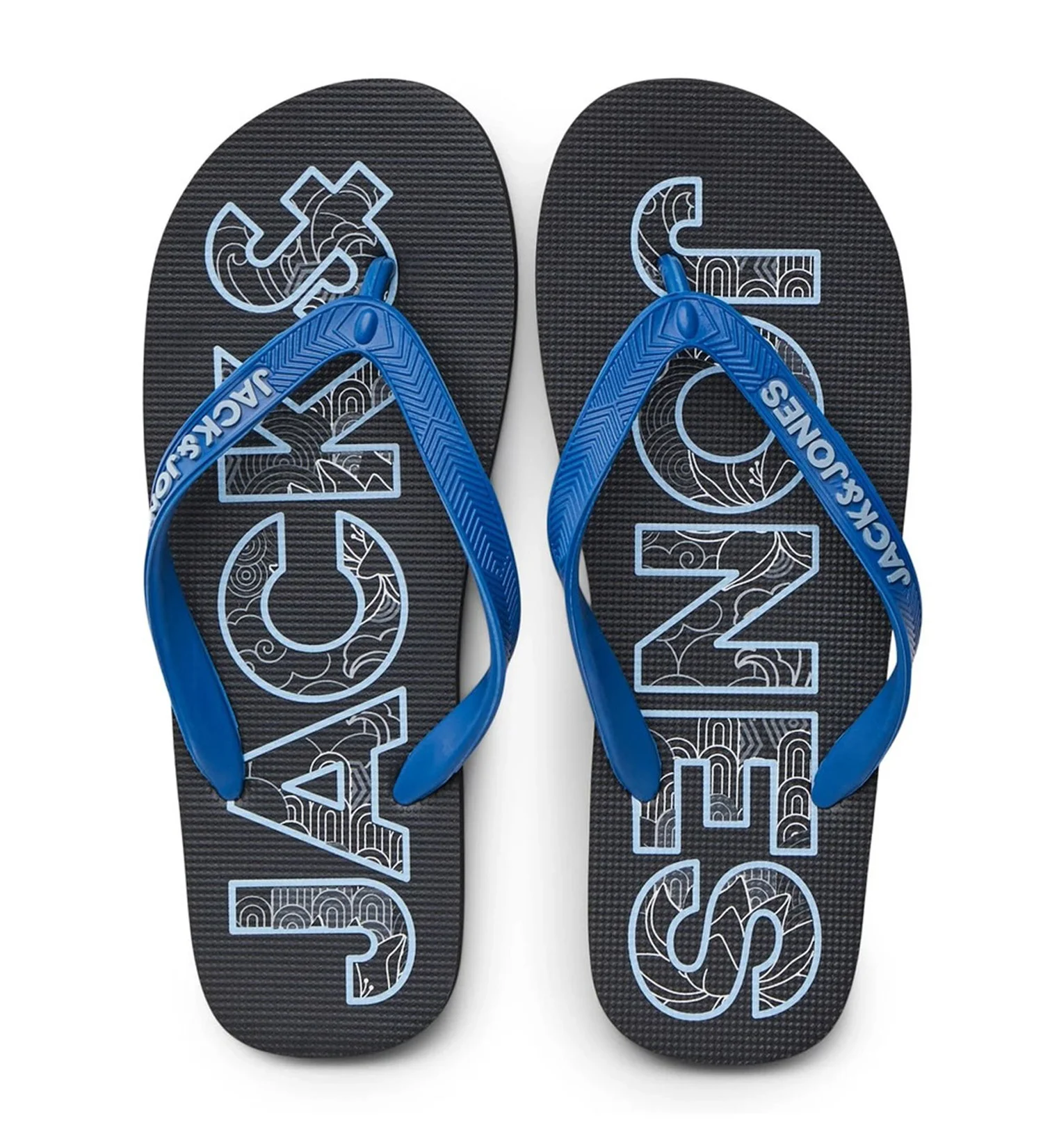 Tongs Homme JACK & JONES Jfwlogo Palm Print - Sandales Décontractées à Motif Paume