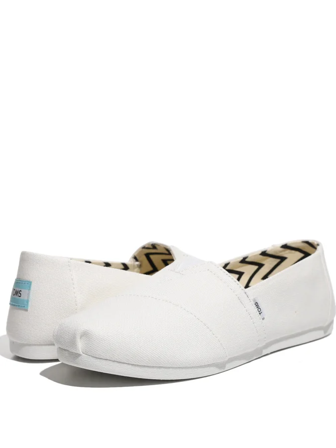 TOMS - WHT RECYCLED COT CAN...