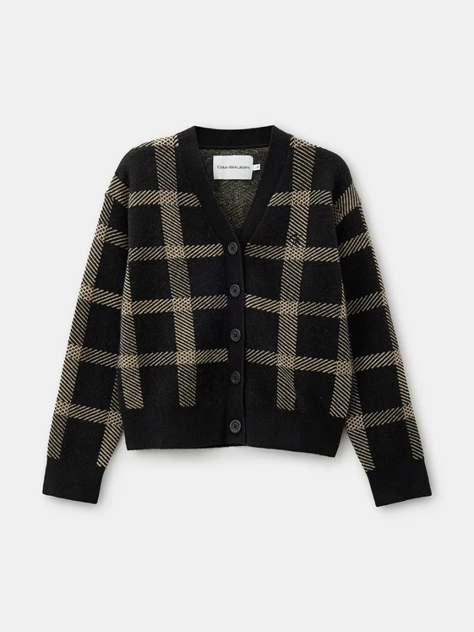 CALVIN KLEIN - CHECKED KNIT...