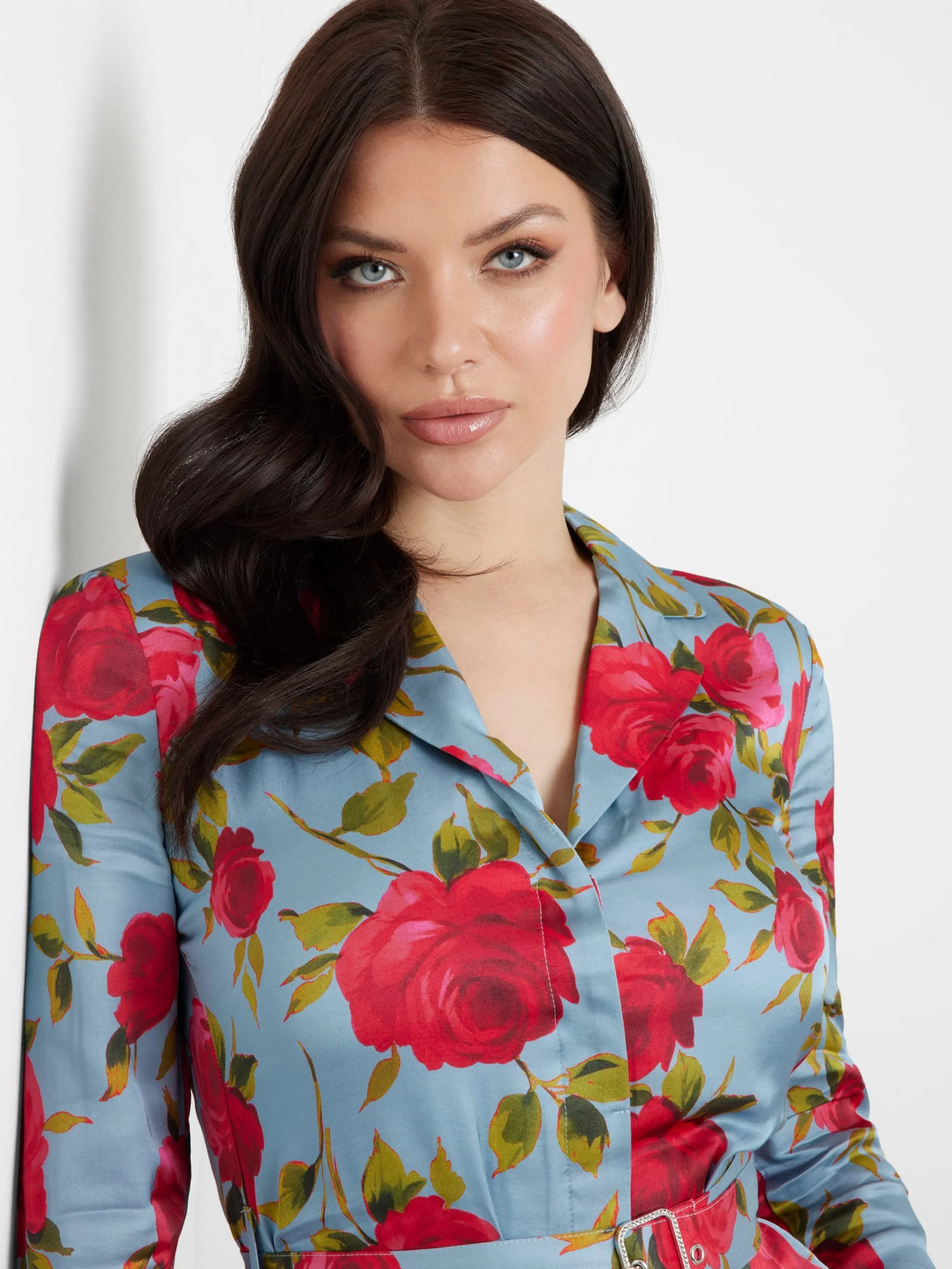 GUESS - GRACE FLARE MINI BELTED DRESS GUESS - GRACE FLARE MINI BELTED DRESS