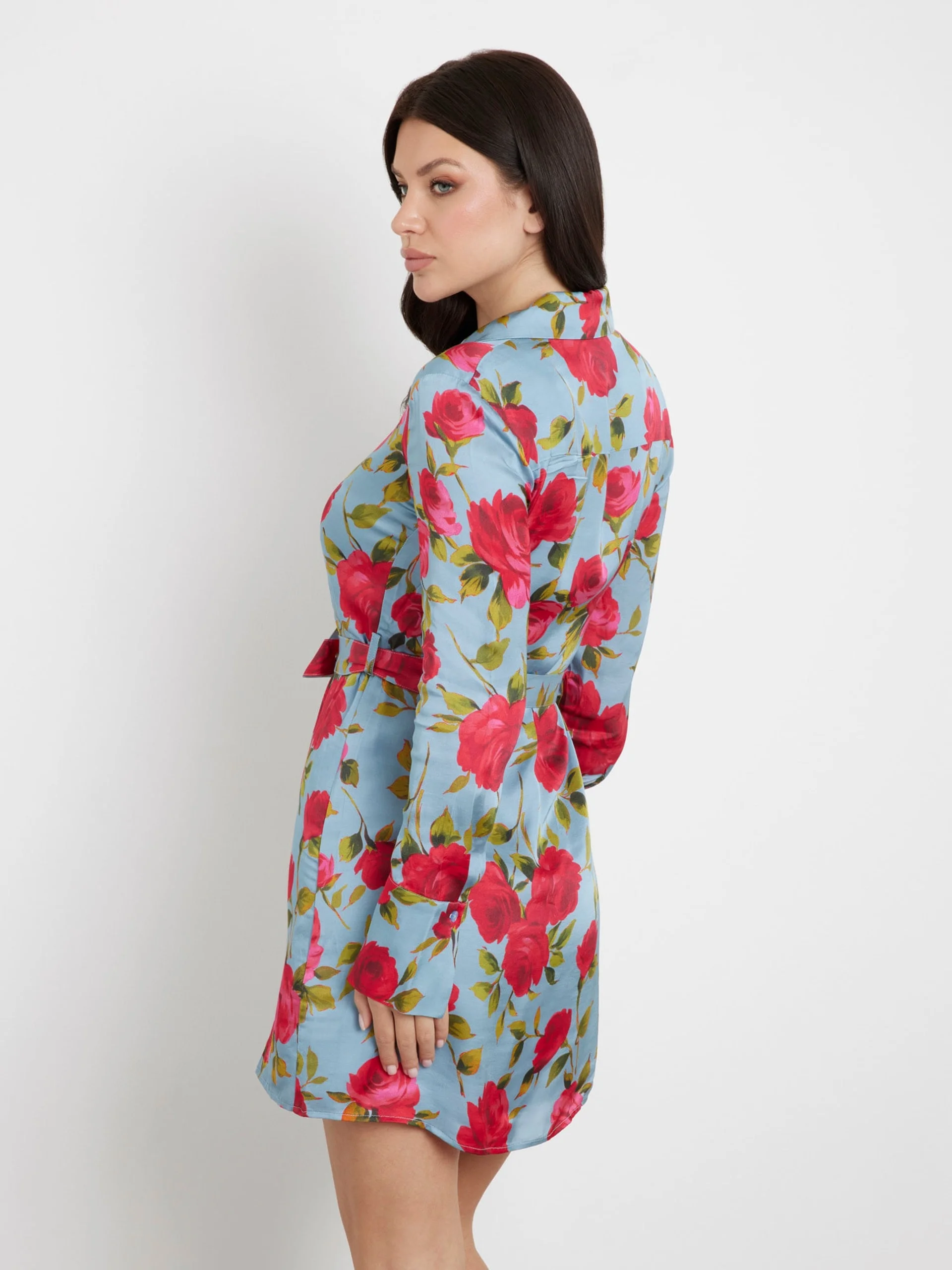 GUESS - GRACE FLARE MINI BELTED DRESS GUESS - GRACE FLARE MINI BELTED DRESS