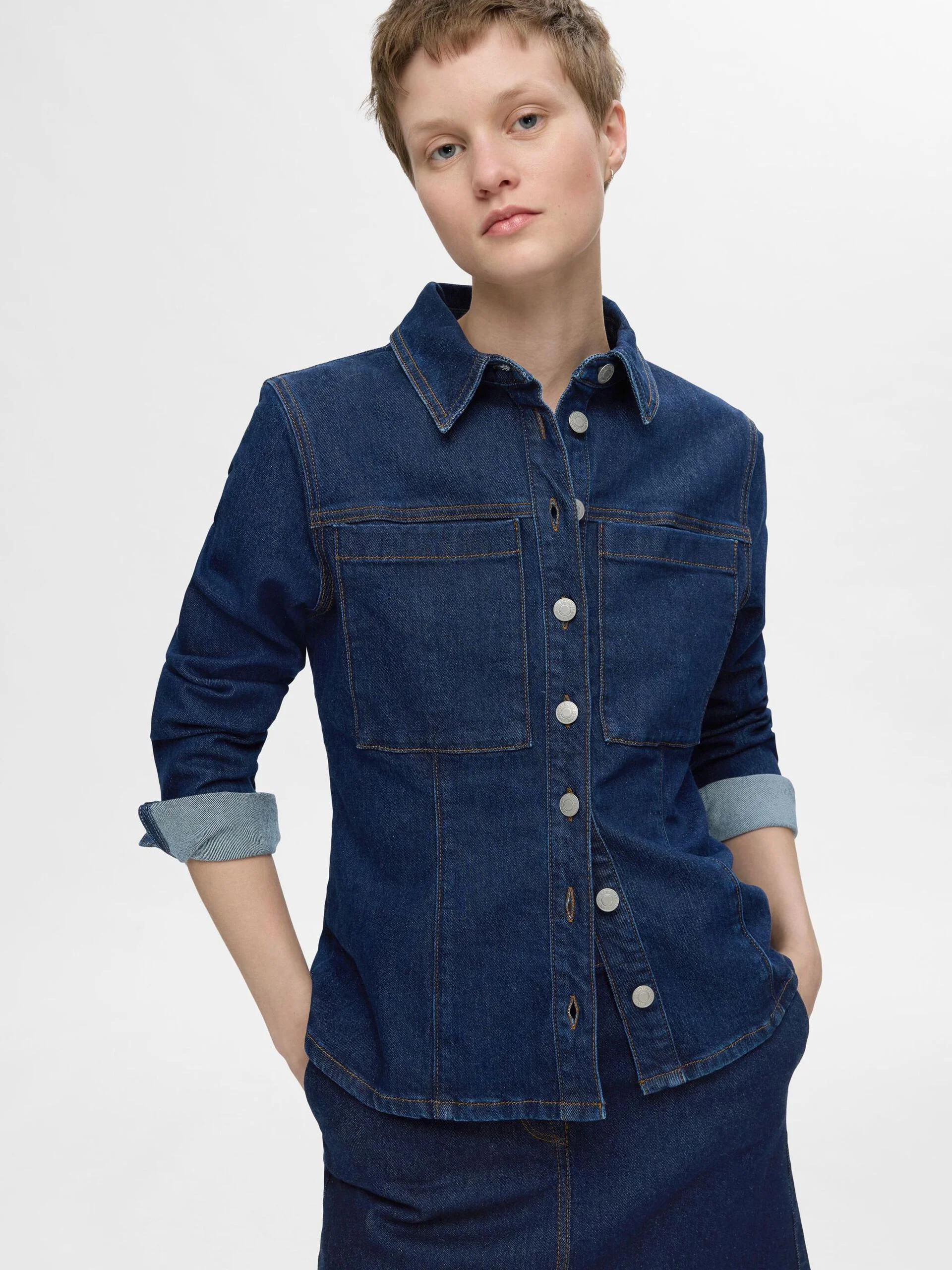 SELECTED WOMEN - SLFILU LS FITTED SHIRT SELECTED WOMEN - SLFILU LS FITTED SHIRT