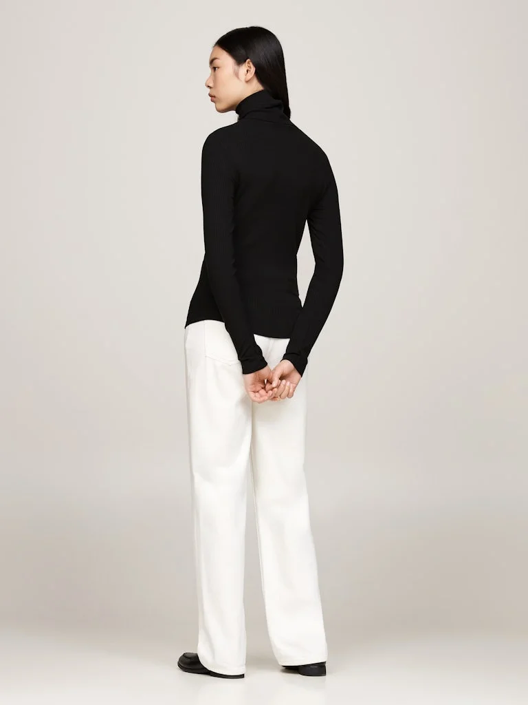 Tommy Hilfiger - SLIM 5X2 RIB ROLL-NK LS Tommy Hilfiger - SLIM 5X2 RIB ROLL-NK LS
