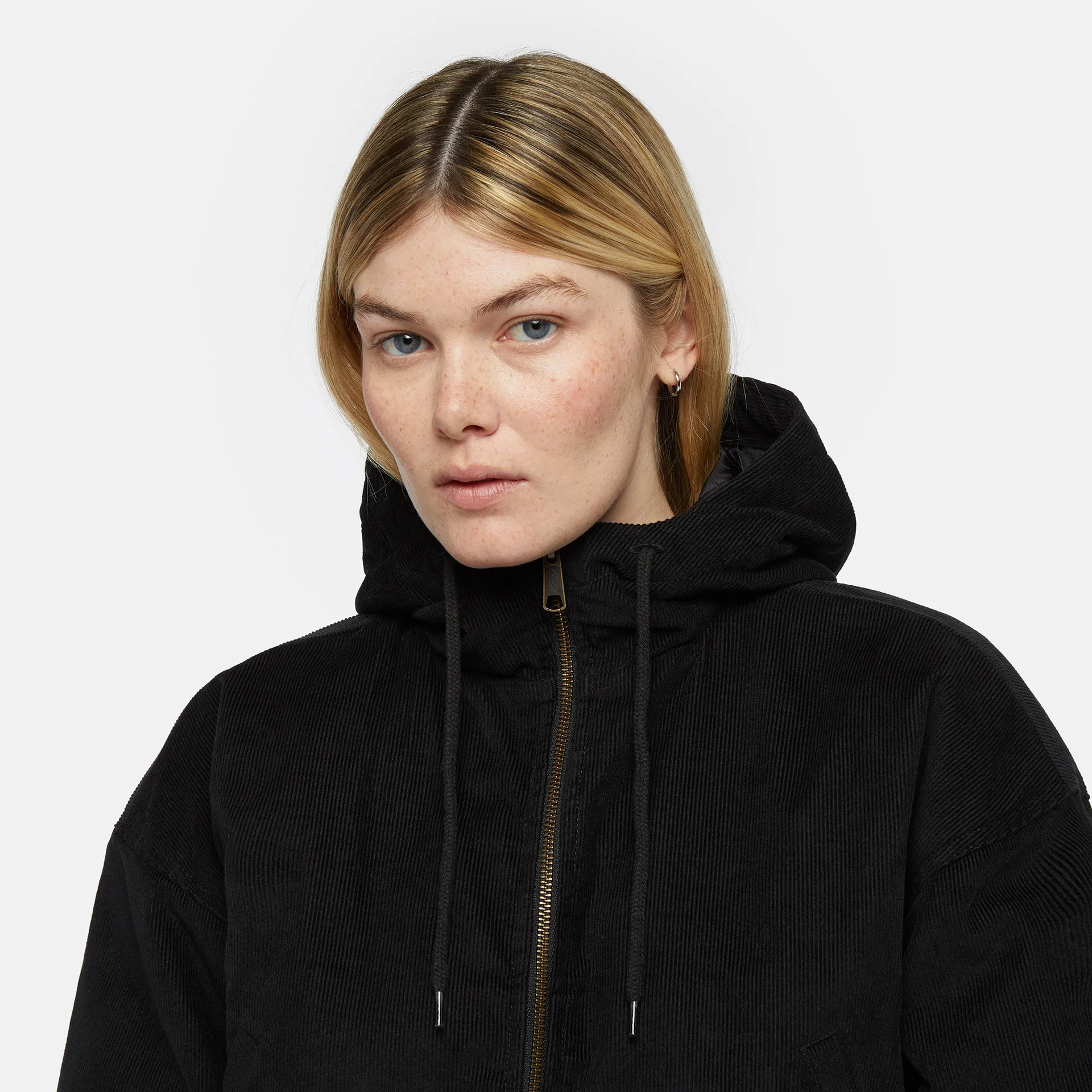 Dickies - CORDUROY HOODED JACKET W BLACK Dickies - CORDUROY HOODED JACKET W BLACK