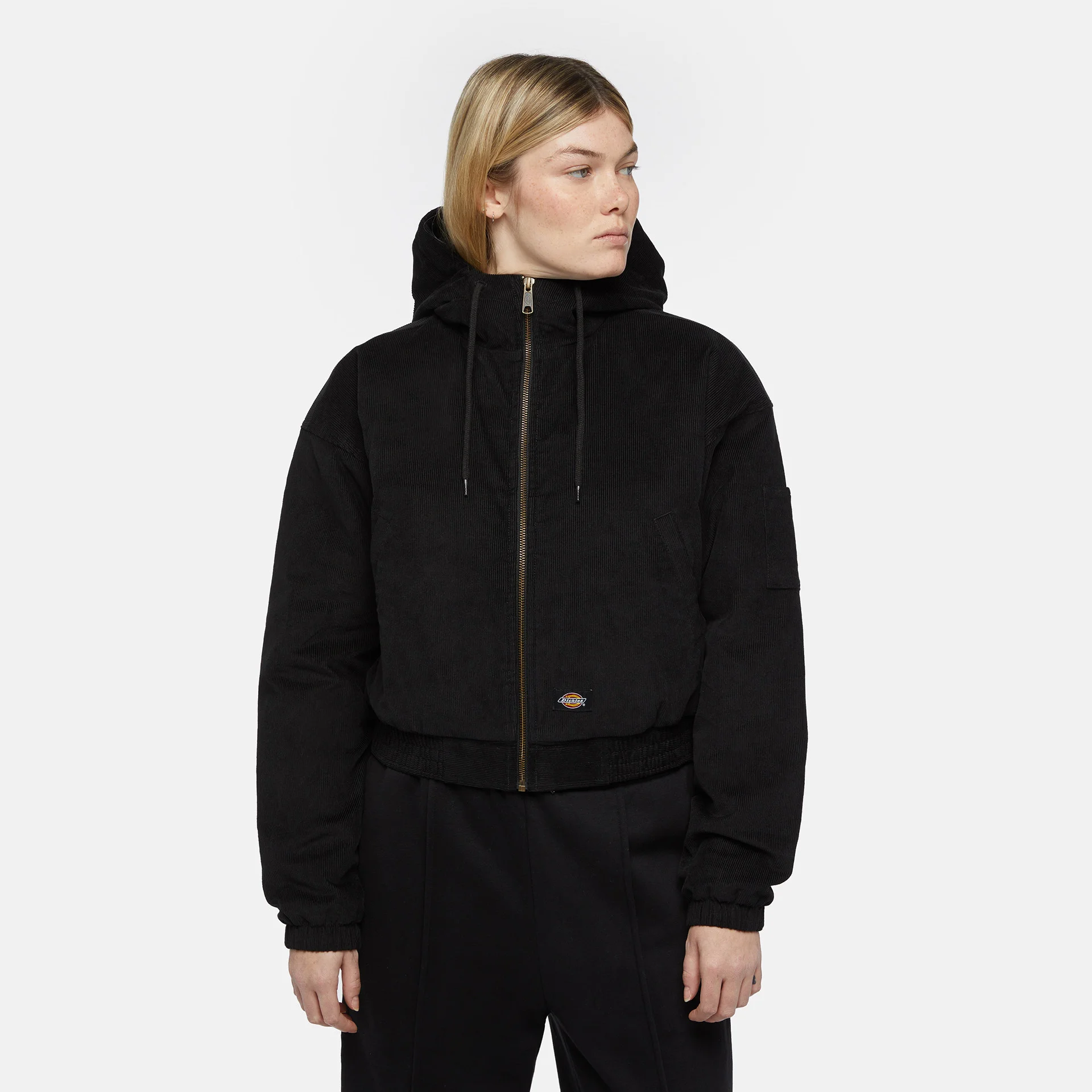 Dickies - CORDUROY HOODED JACKET W BLACK Dickies - CORDUROY HOODED JACKET W BLACK