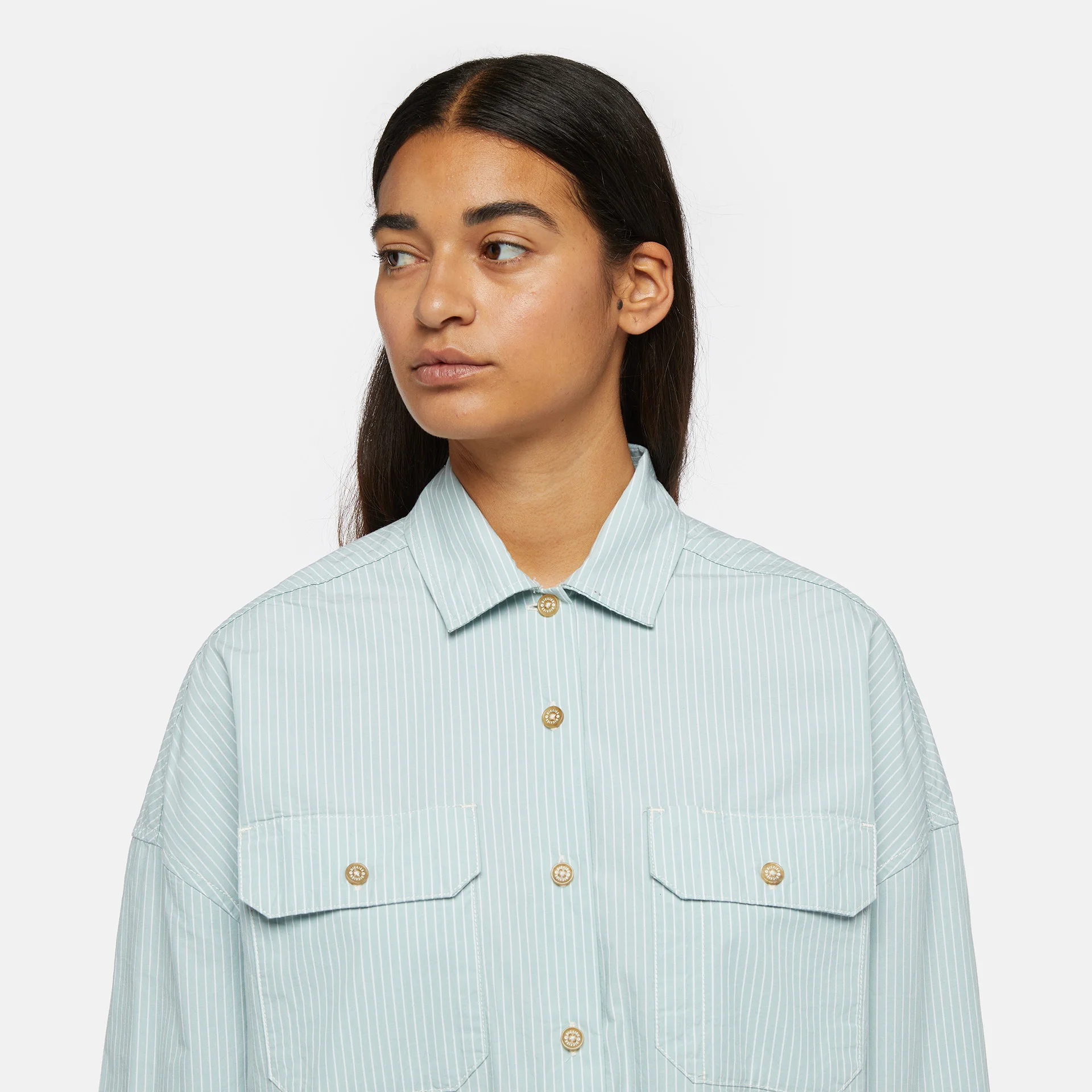 Dickies - FLORENCE SHIRT W BLUE SURF Dickies - FLORENCE SHIRT W BLUE SURF