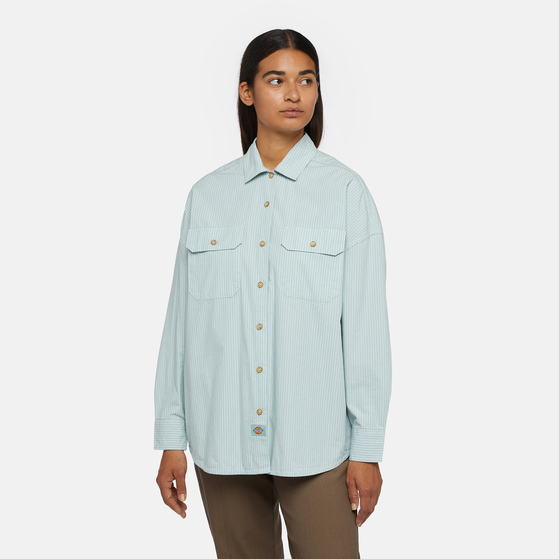 Dickies - FLORENCE SHIRT W BLUE SURF Dickies - FLORENCE SHIRT W BLUE SURF