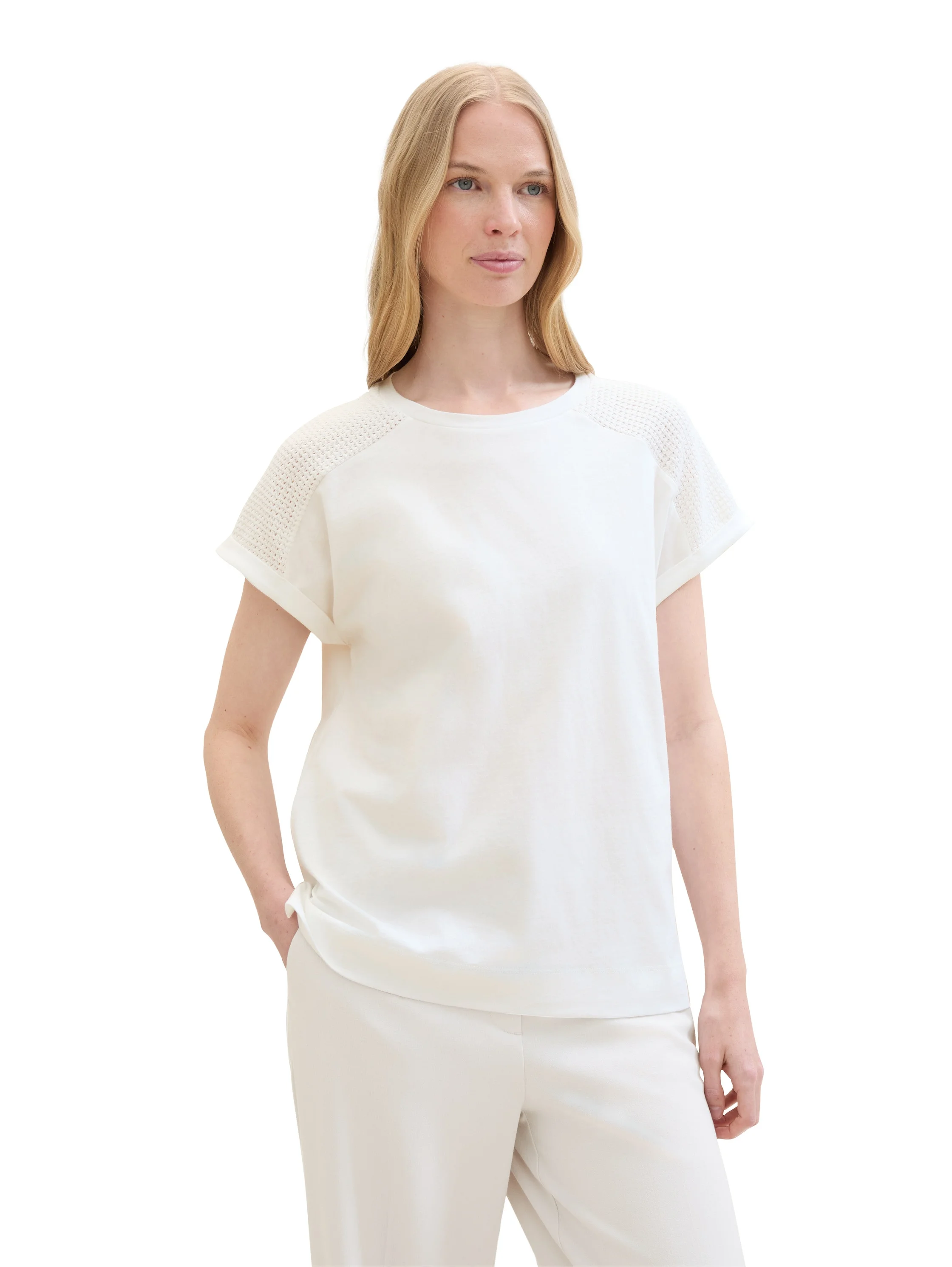 Tom Tailor - T-Shirt Fabric Mix... Tom Tailor - T-Shirt Fabric Mix...