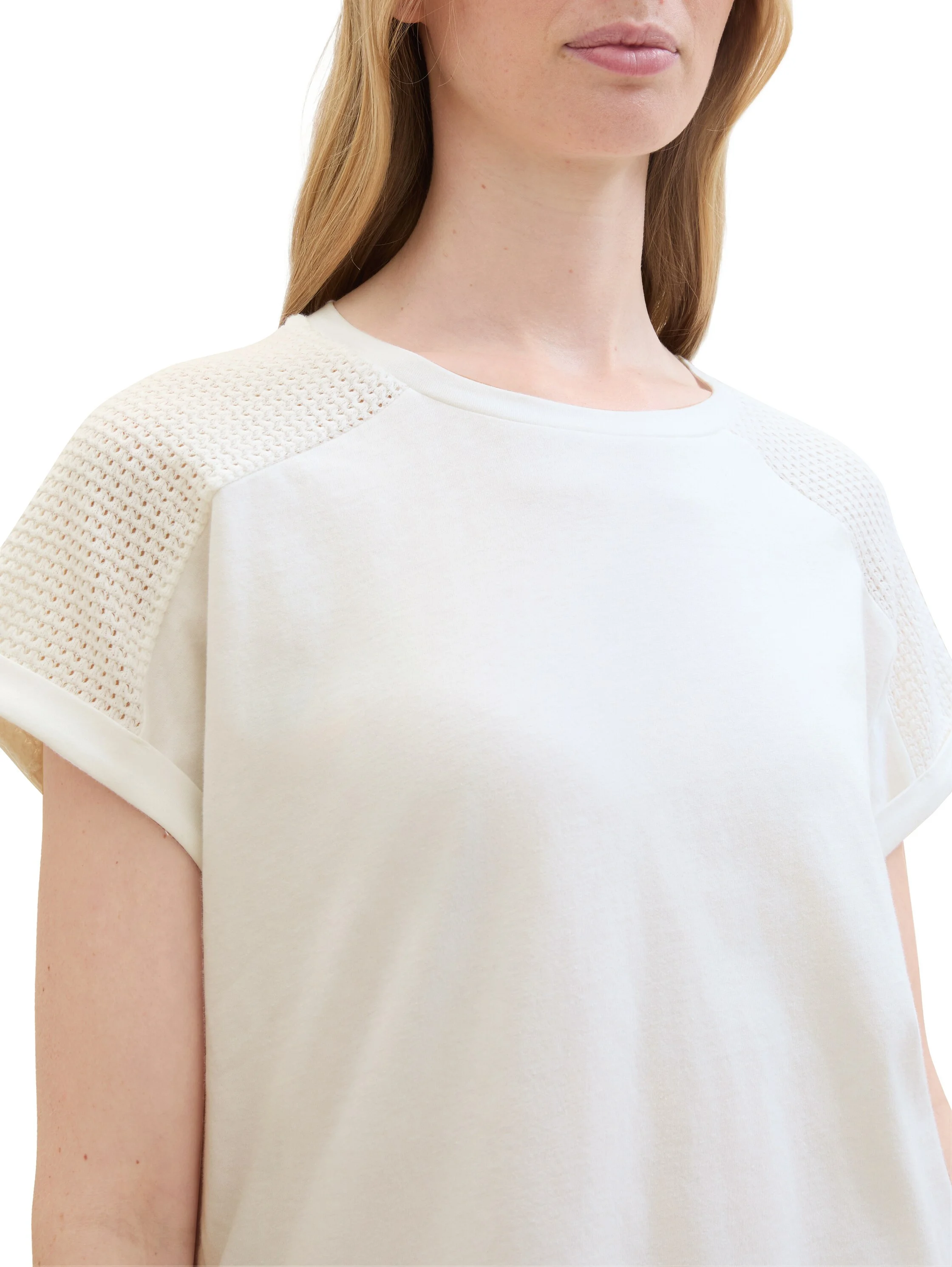 Tom Tailor - T-Shirt Fabric Mix... Tom Tailor - T-Shirt Fabric Mix...