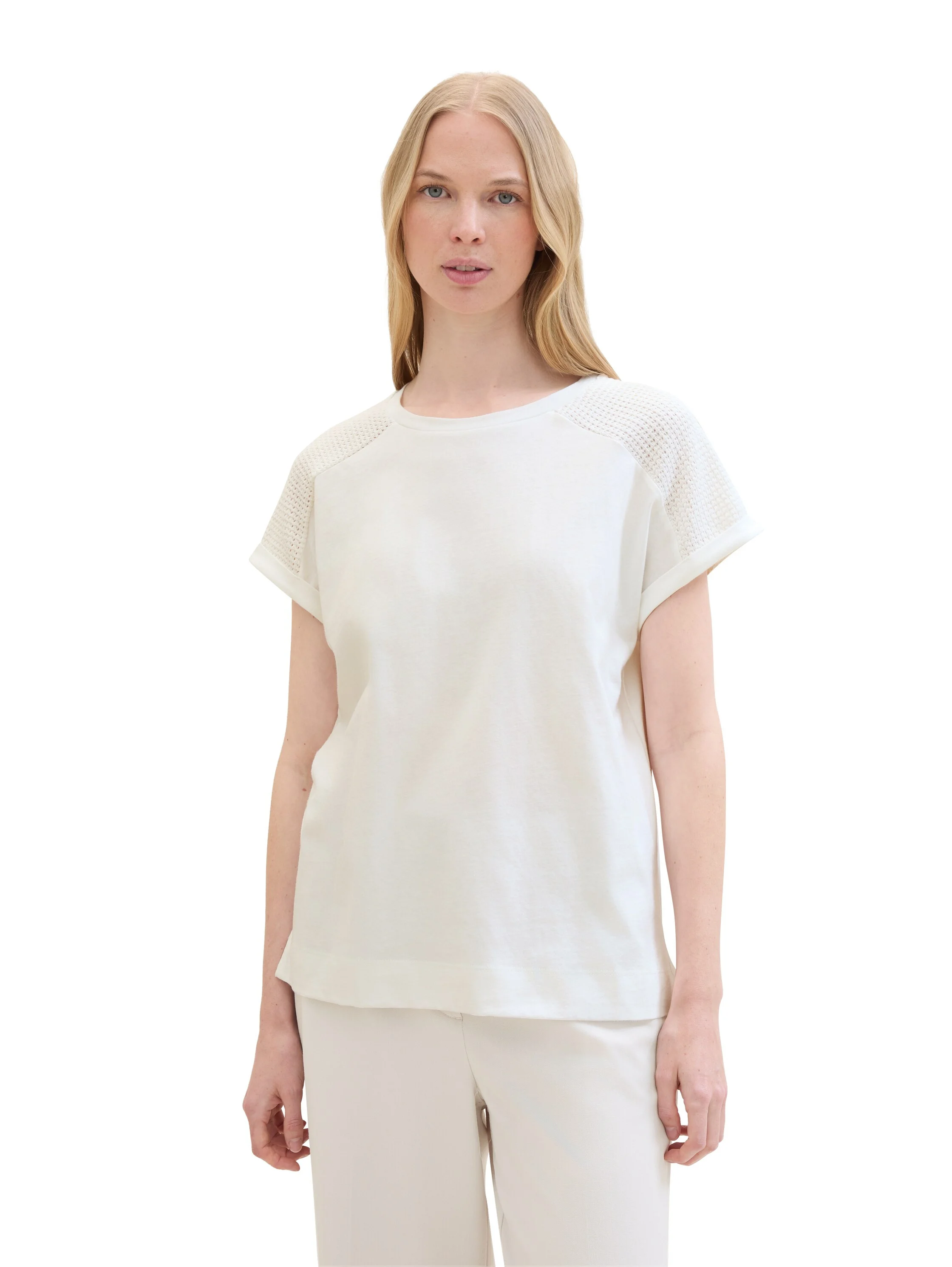 Tom Tailor - T-Shirt Fabric Mix... Tom Tailor - T-Shirt Fabric Mix...