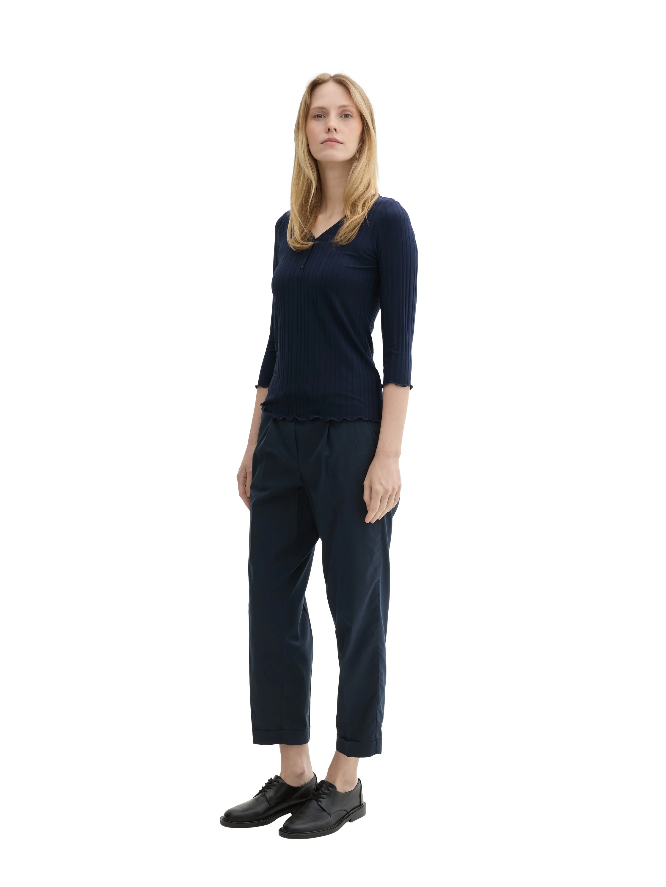 Tom Tailor - T-Shirt Rib Henley Tom Tailor - T-Shirt Rib Henley