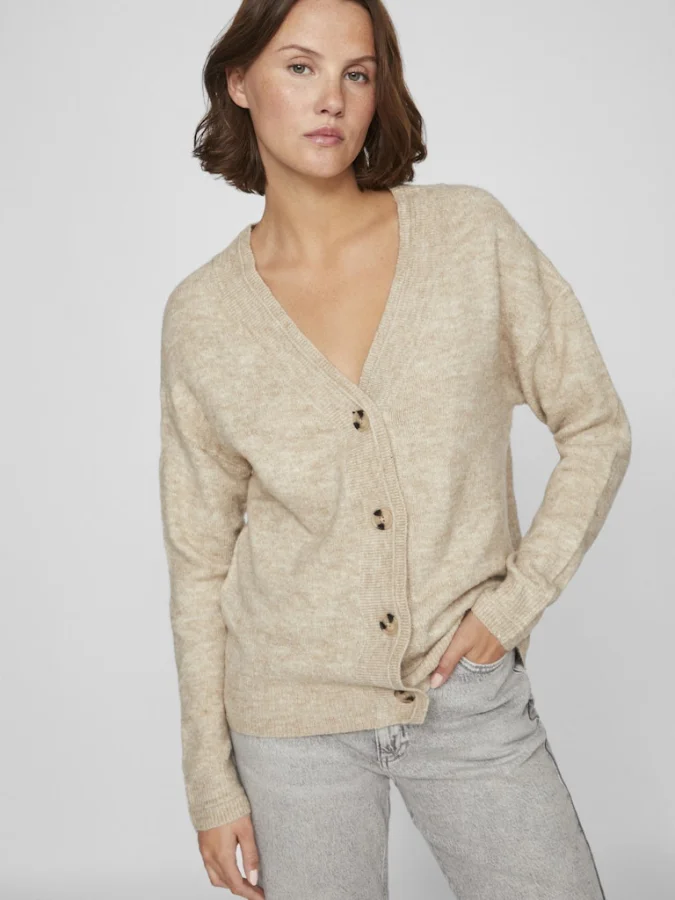 VILA - VIMA V-NECK L/S KNIT...