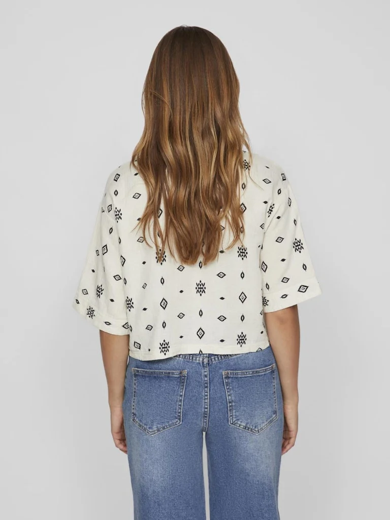 VILA - VILANIA LIV 2/4 CROPPED SHIRT VILA - VILANIA LIV 2/4 CROPPED SHIRT