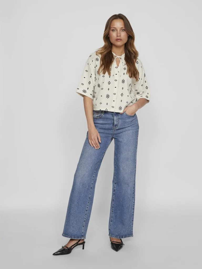 VILA - VILANIA LIV 2/4 CROPPED SHIRT VILA - VILANIA LIV 2/4 CROPPED SHIRT