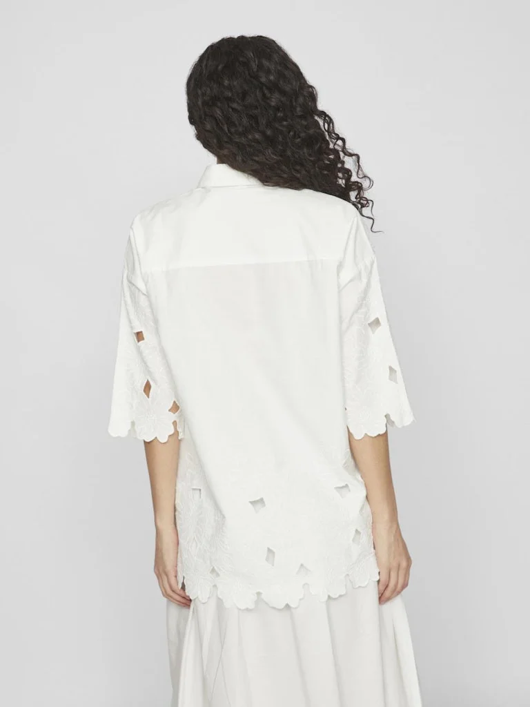 VILA - VIDOLLA 3/4 EMBROIDERY SHIRT VILA - VIDOLLA 3/4 EMBROIDERY SHIRT