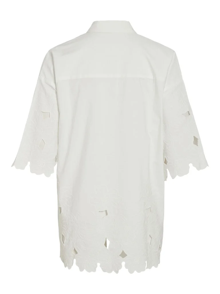VILA - VIDOLLA 3/4 EMBROIDERY SHIRT VILA - VIDOLLA 3/4 EMBROIDERY SHIRT