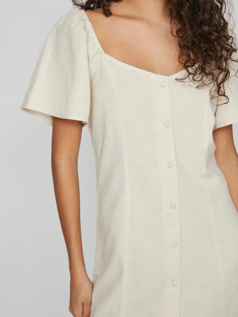 VILA - VIPRISILLA S/S SHORT DRESS VILA - VIPRISILLA S/S SHORT DRESS