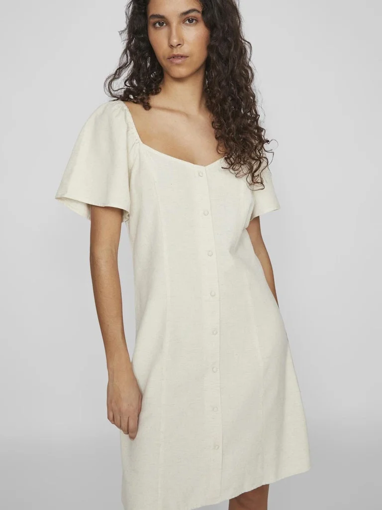 VILA - VIPRISILLA S/S SHORT DRESS VILA - VIPRISILLA S/S SHORT DRESS