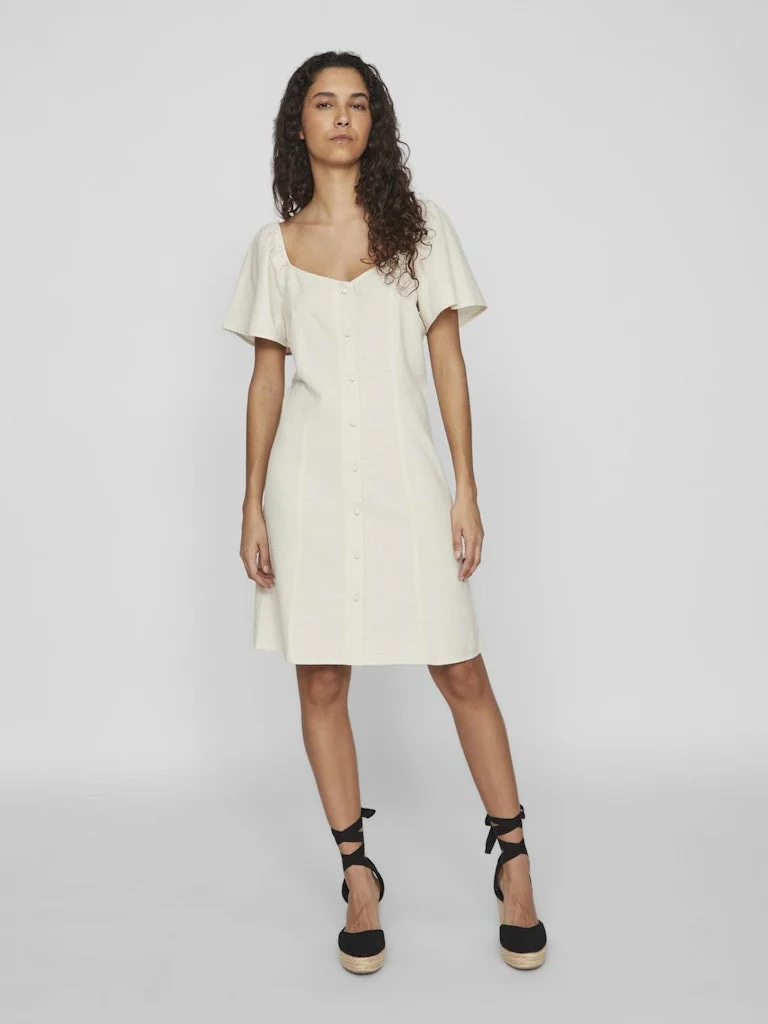 VILA - VIPRISILLA S/S SHORT DRESS VILA - VIPRISILLA S/S SHORT DRESS