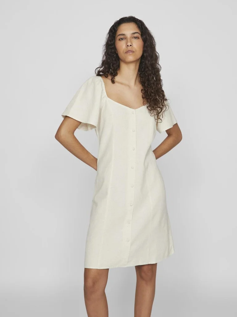 VILA - VIPRISILLA S/S SHORT DRESS VILA - VIPRISILLA S/S SHORT DRESS