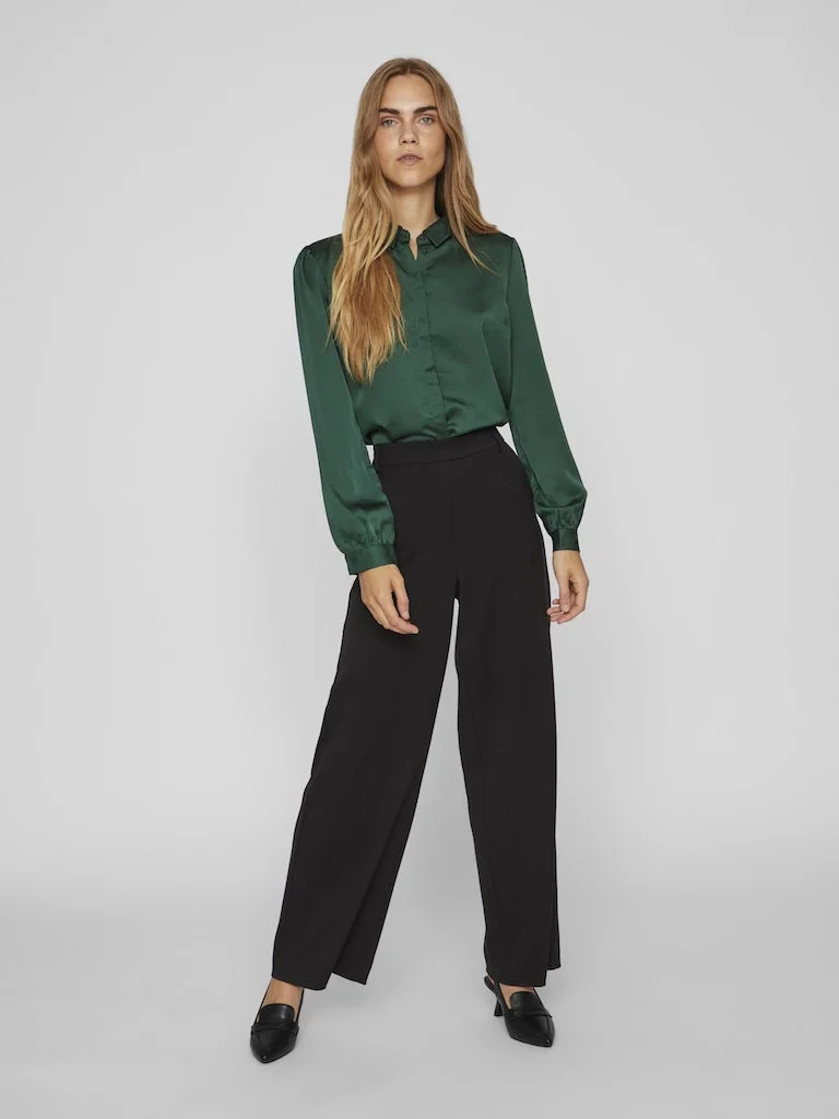 VILA - VIELLETTE SATIN L/S SHIRT - NOOS VILA - VIELLETTE SATIN L/S SHIRT - NOOS