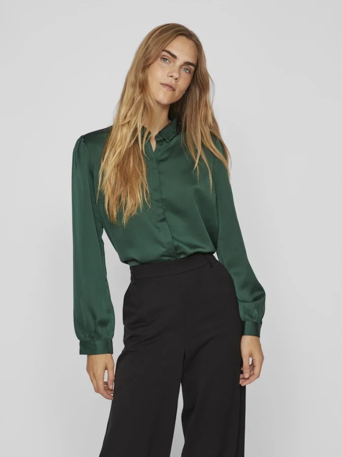 VILA - VIELLETTE SATIN L/S...
