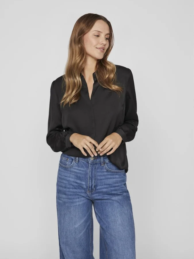VILA - VIELLETTE SATIN L/S...