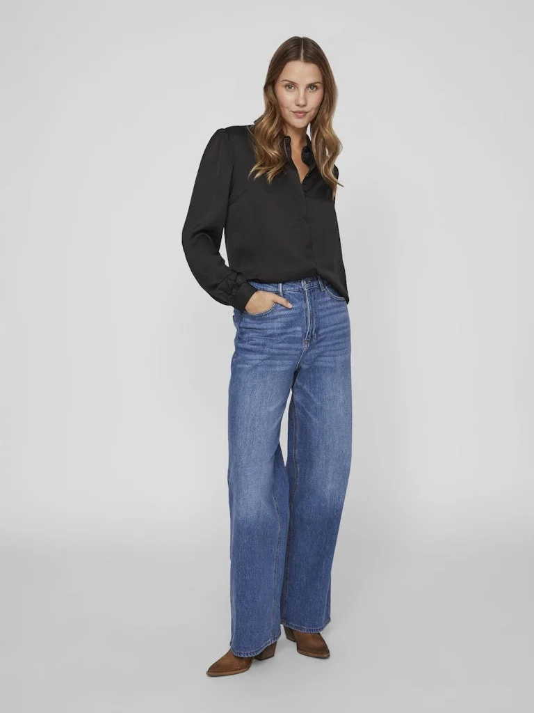 VILA - VIELLETTE SATIN L/S SHIRT - NOOS VILA - VIELLETTE SATIN L/S SHIRT - NOOS