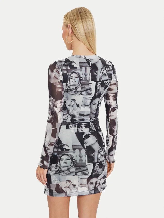 GUESS - LS ADRIANA MESH DRESS 2