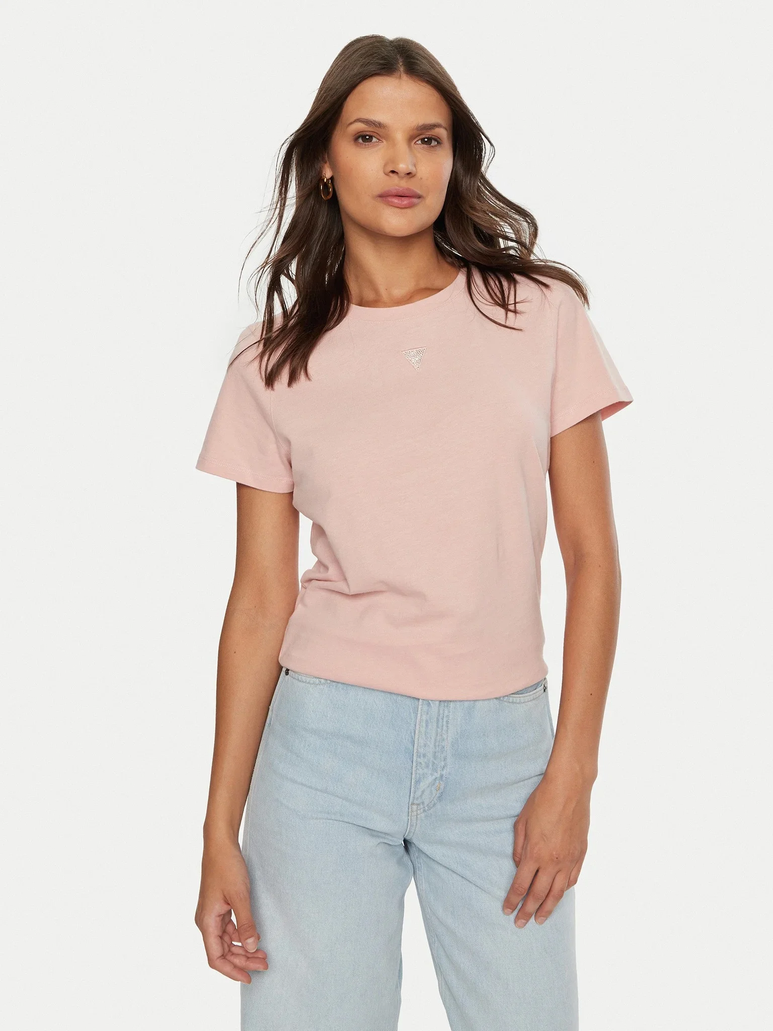 GUESS - SS CN PICTURED STRASS TEE GUESS - SS CN PICTURED STRASS TEE