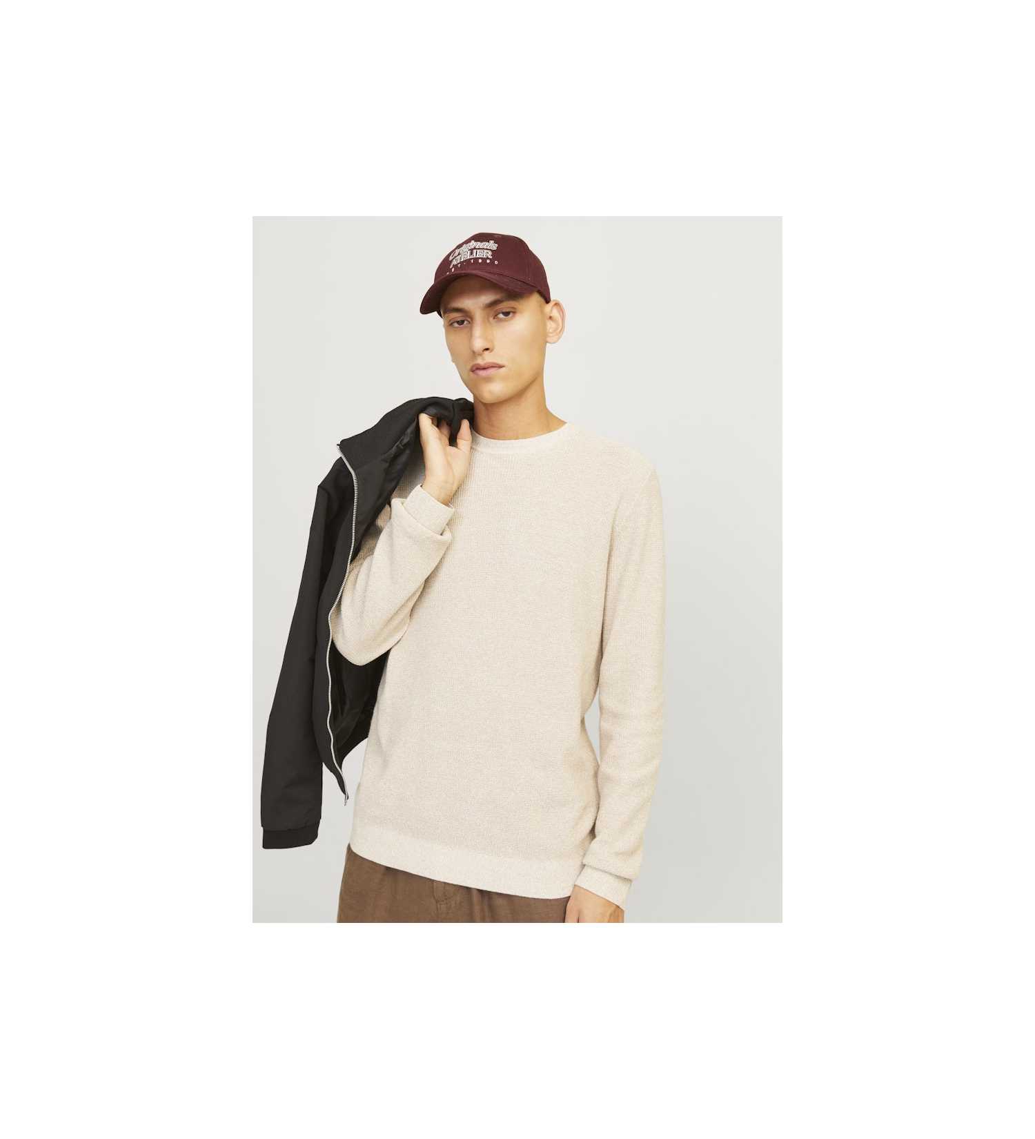 JACK & JONES Jjewind Knit Crew Neck Noos Maglione Uomo
