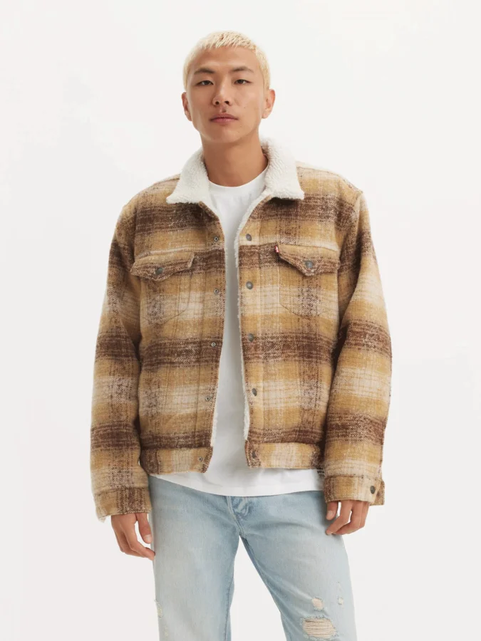Levis® - Plaid Type3 Sherpa...