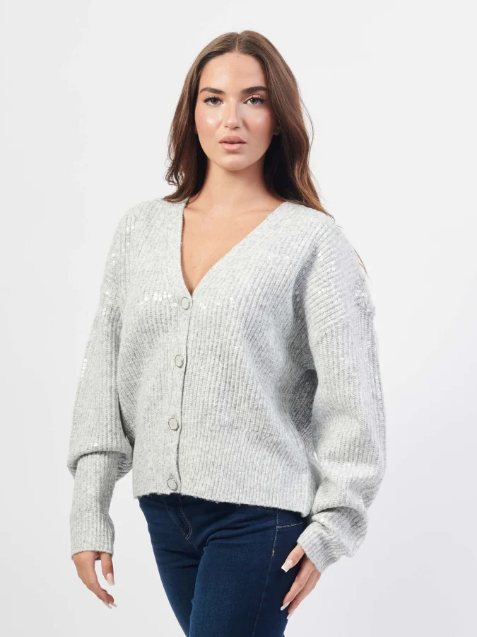 GUESS - RILEY LS VN SEQUINS...