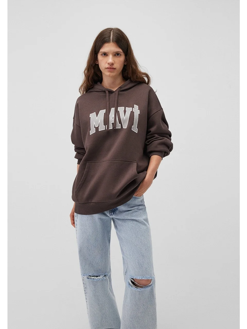 MAVI - MAVI LOGO HOODED SWEATSHIRT MAVI - MAVI LOGO HOODED SWEATSHIRT