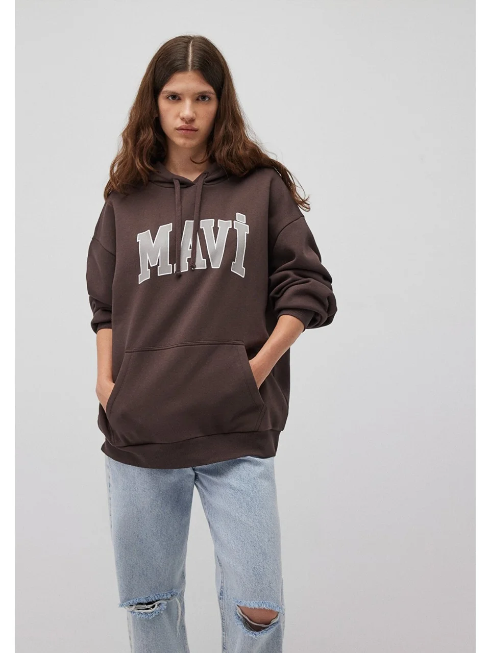 MAVI - MAVI LOGO HOODED SWEATSHIRT MAVI - MAVI LOGO HOODED SWEATSHIRT