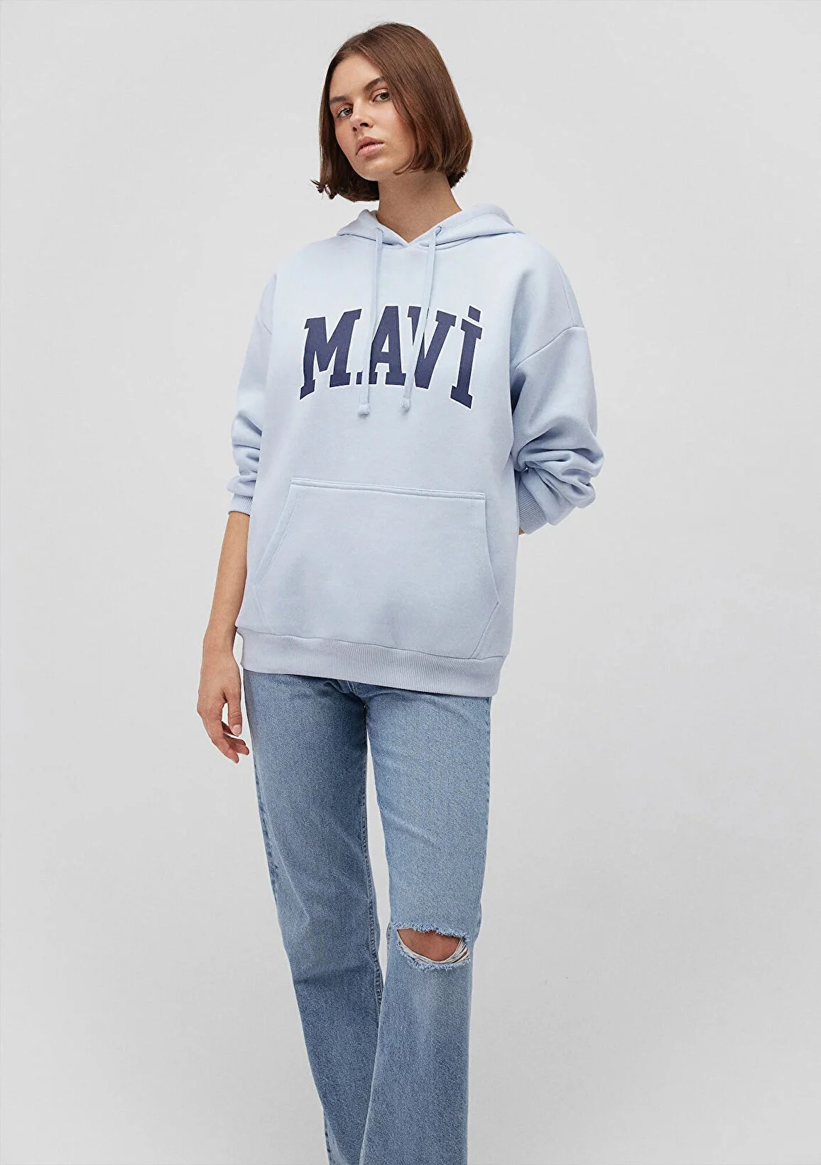MAVI - MAVI  LOGO HOODED SWEATSHIRT MAVI - MAVI  LOGO HOODED SWEATSHIRT