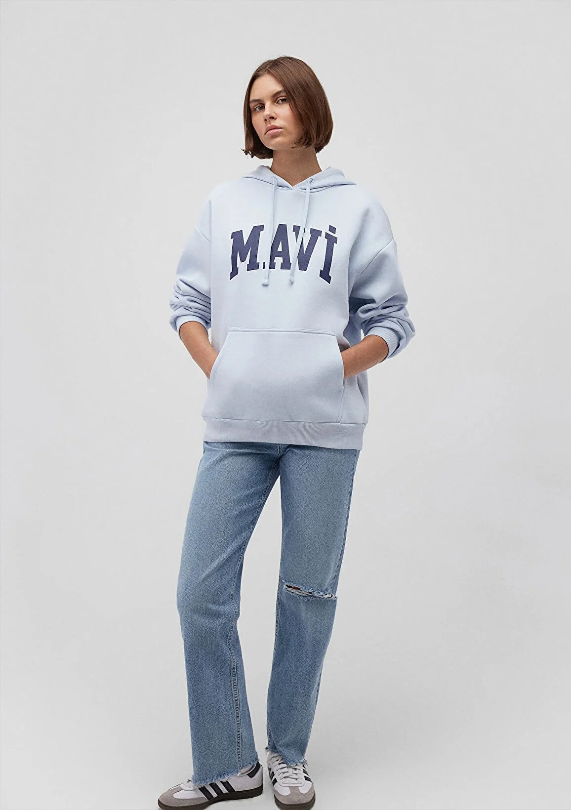 MAVI - MAVI  LOGO HOODED SWEATSHIRT MAVI - MAVI  LOGO HOODED SWEATSHIRT