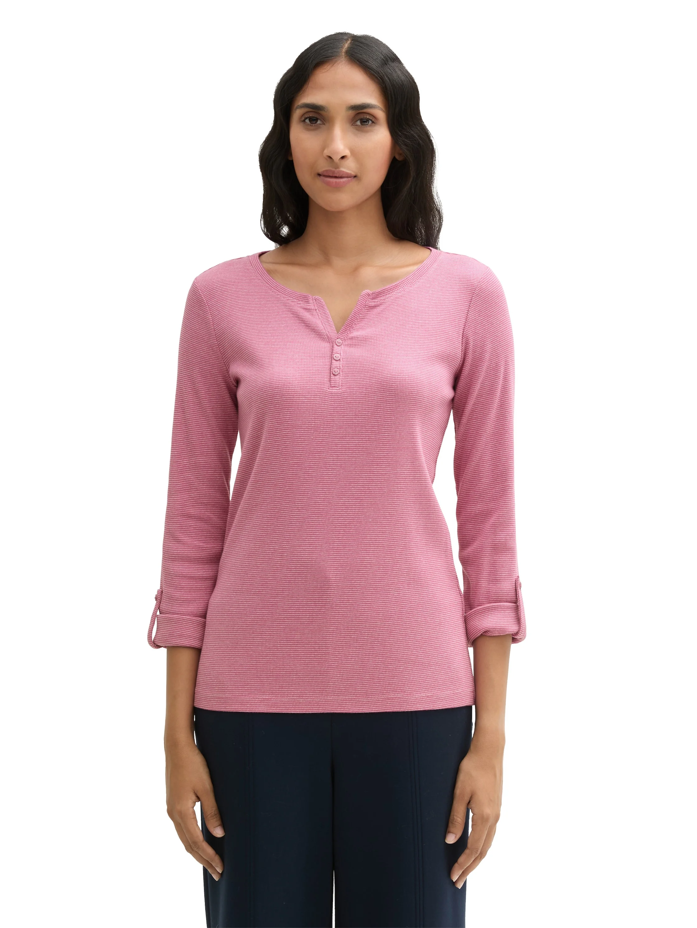 Tom Tailor - T-shirt Stripe Henley Tom Tailor - T-shirt Stripe Henley