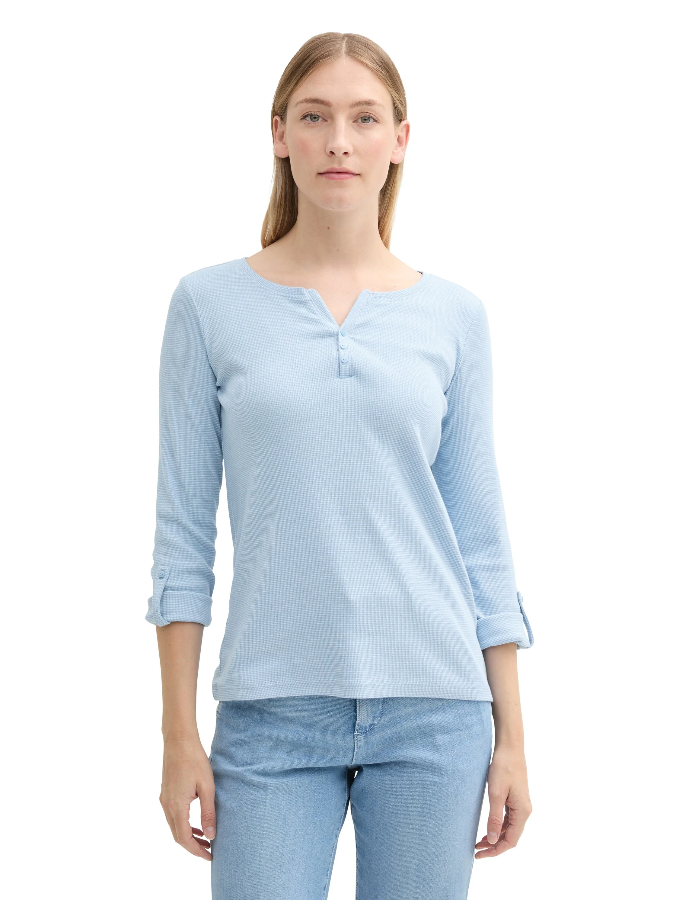 Tom Tailor - T-shirt Stripe Henley Tom Tailor - T-shirt Stripe Henley
