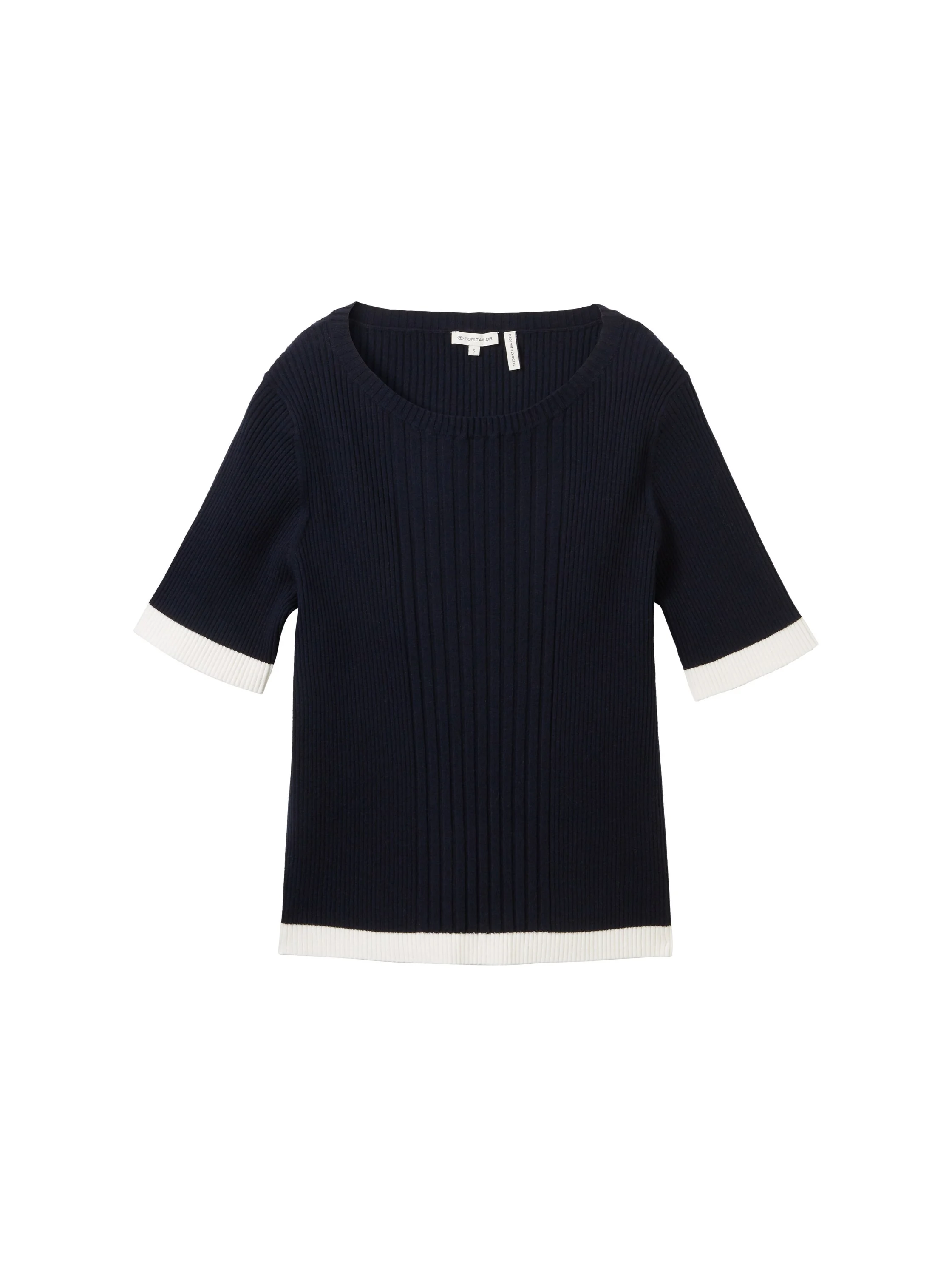 Tom Tailor - Knit Rib Pullover With... Tom Tailor - Knit Rib Pullover With...