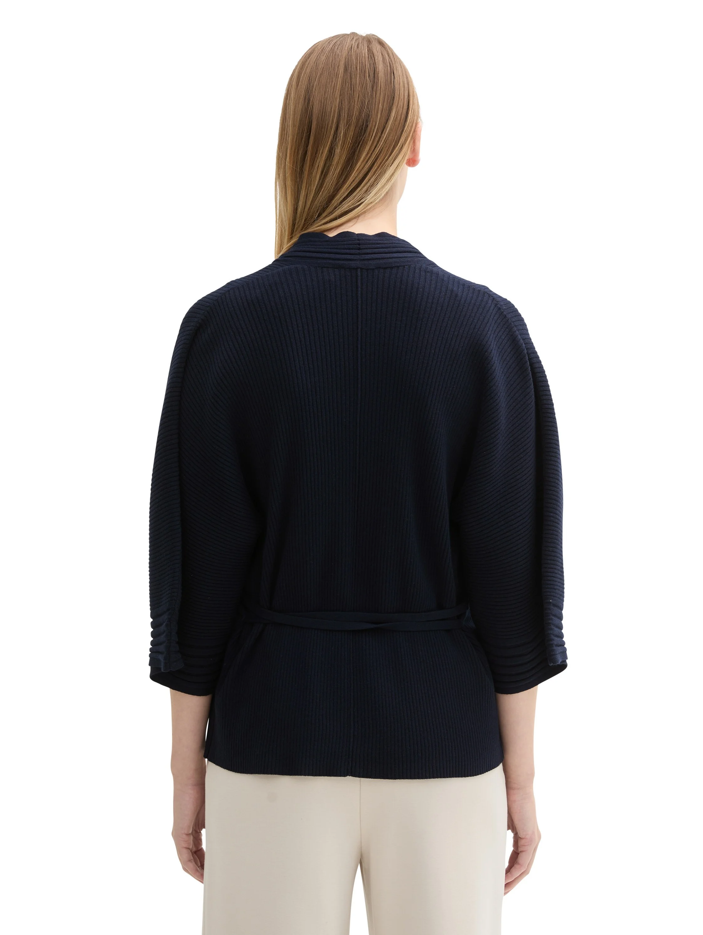 Tom Tailor - Knit Belted Rib Cardigan Tom Tailor - Knit Belted Rib Cardigan