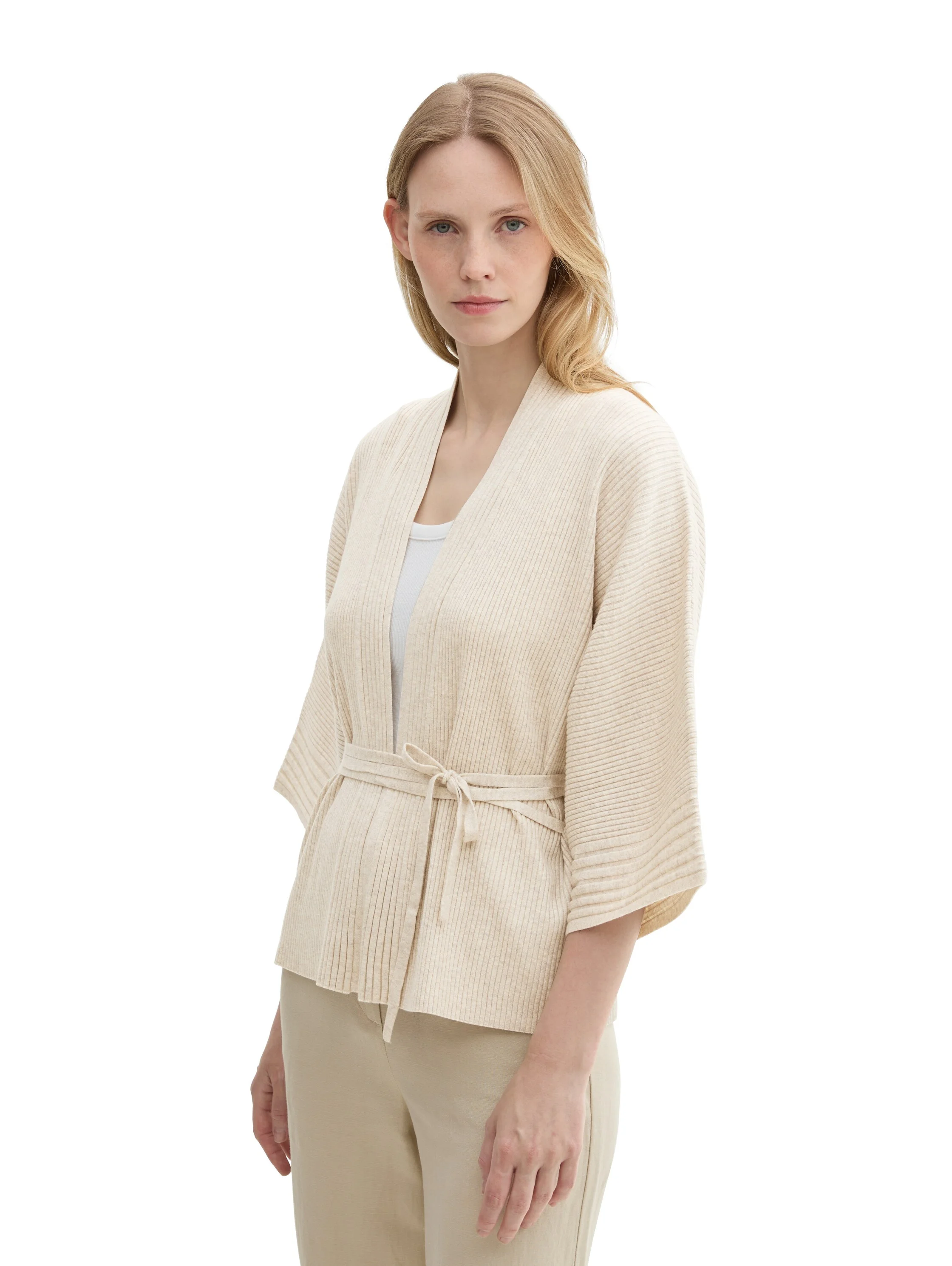 Tom Tailor - Knit Belted Rib Cardigan Tom Tailor - Knit Belted Rib Cardigan