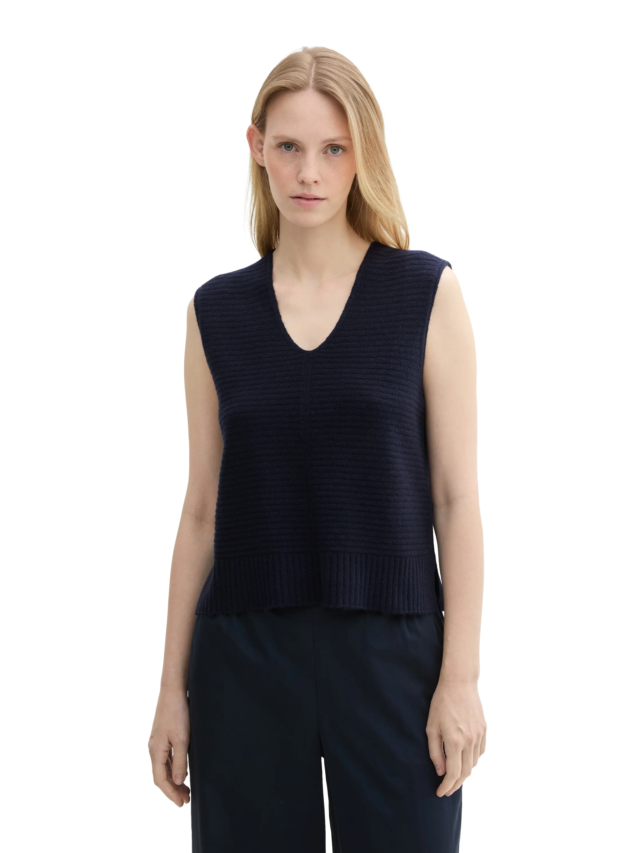 Tom Tailor - Knit Cosy V-neck Vest Tom Tailor - Knit Cosy V-neck Vest