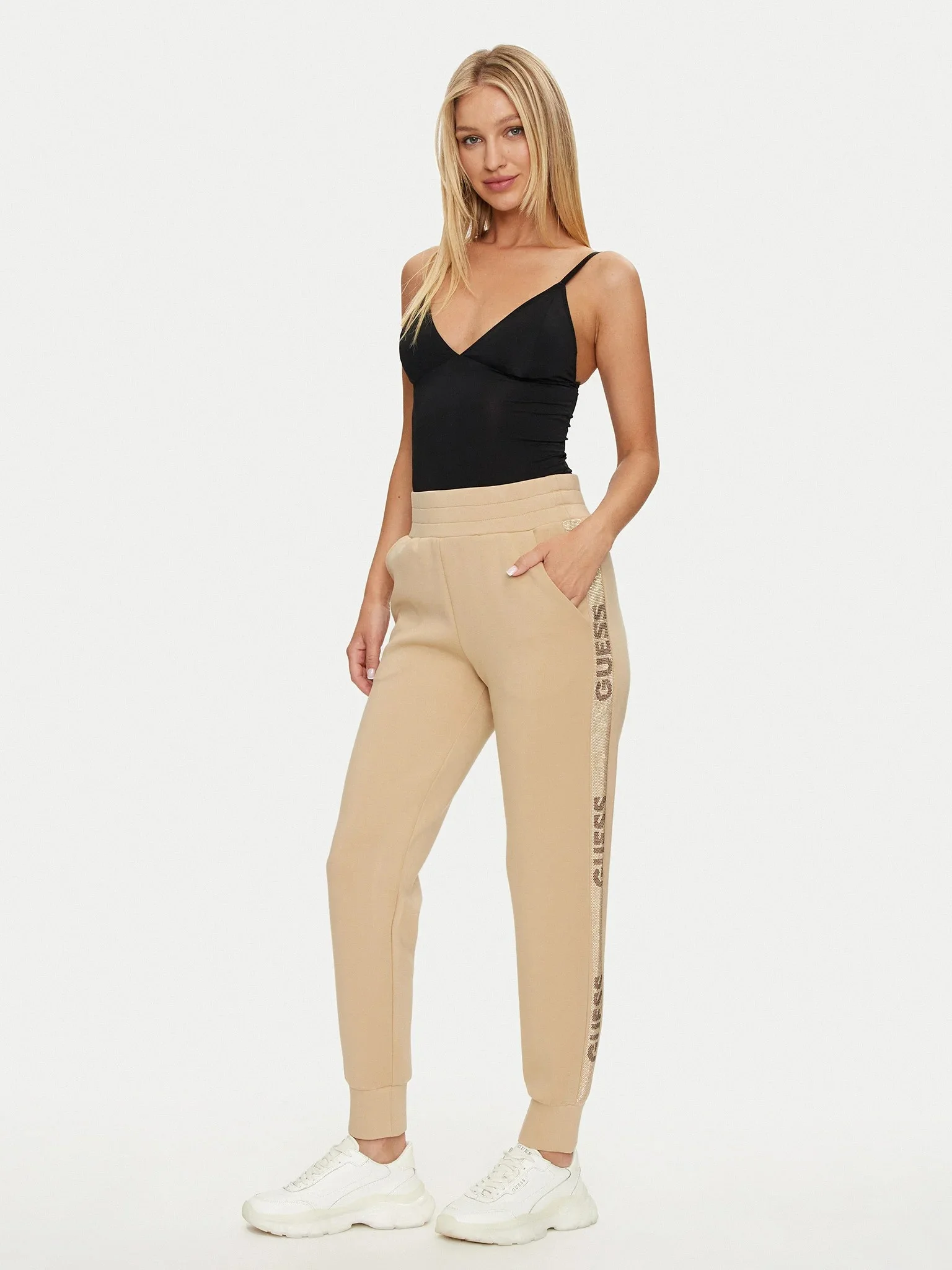 GUESS - STUDS LOGO SWEATPANTS GUESS - STUDS LOGO SWEATPANTS