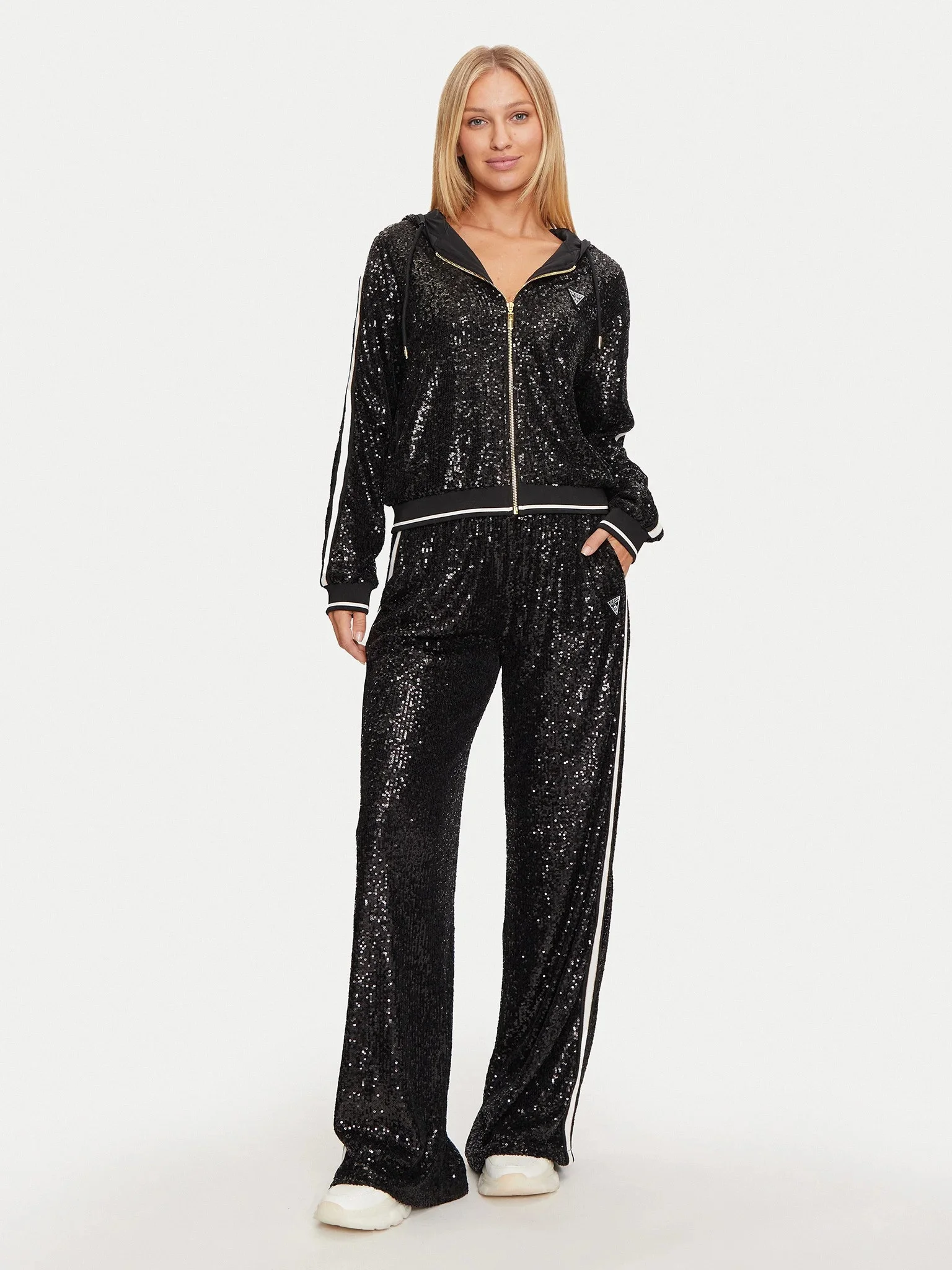 GUESS - MINI SEQUINS STRAIGHT LONG PAN GUESS - MINI SEQUINS STRAIGHT LONG PAN