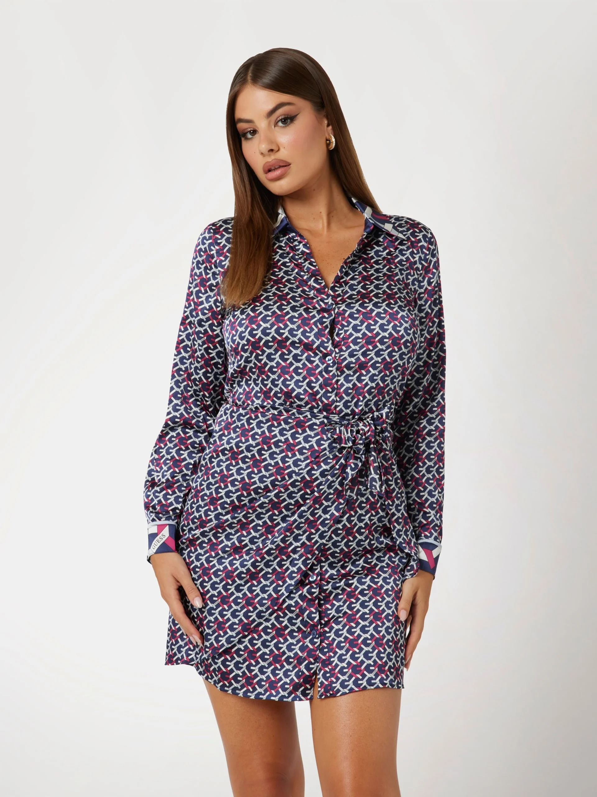 GUESS - NEW LS ALYA PRINTED DRESS GUESS - NEW LS ALYA PRINTED DRESS