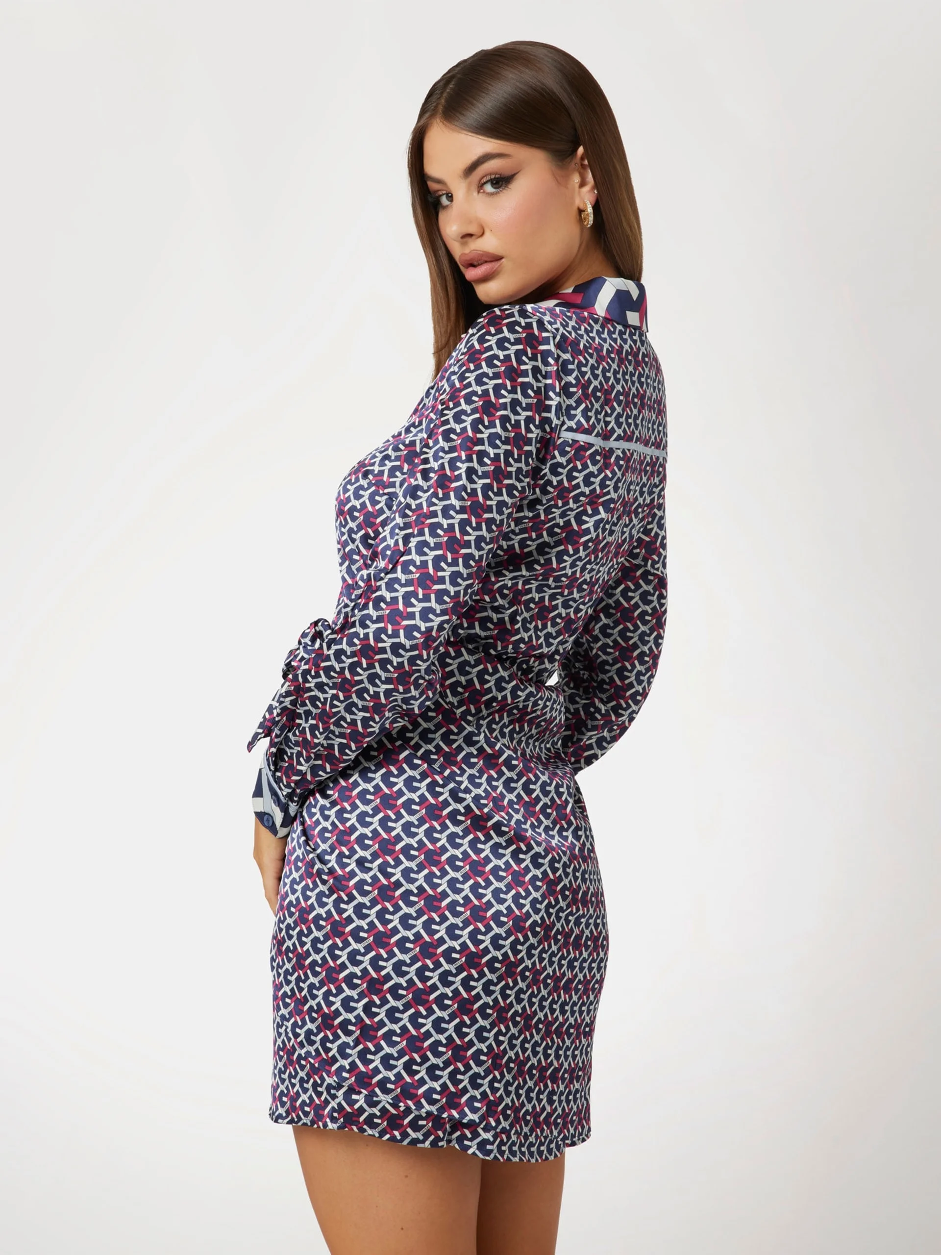 GUESS - NEW LS ALYA PRINTED DRESS GUESS - NEW LS ALYA PRINTED DRESS