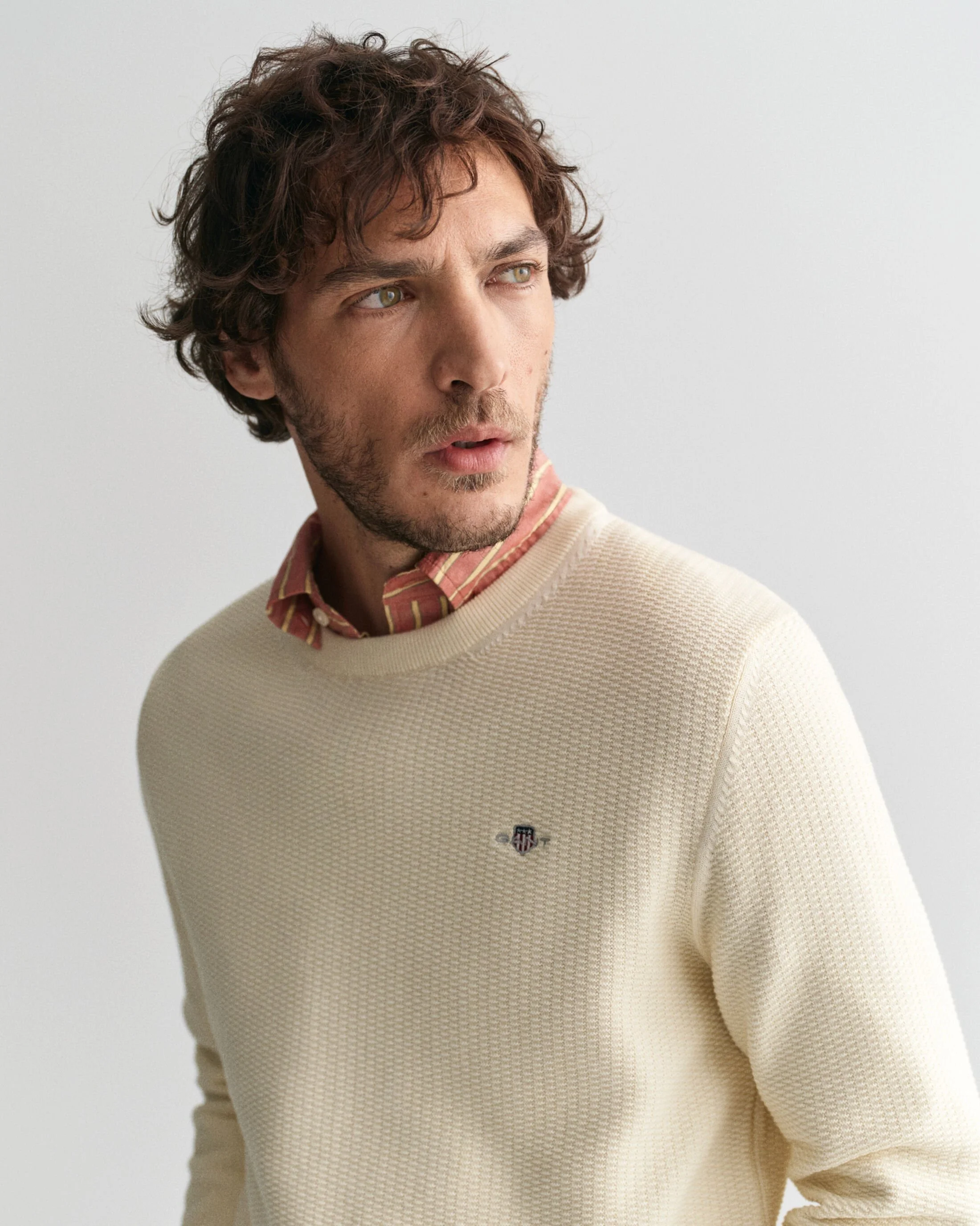 Gant - COTTON MICRO TEXTURED C-NECK Gant - COTTON MICRO TEXTURED C-NECK