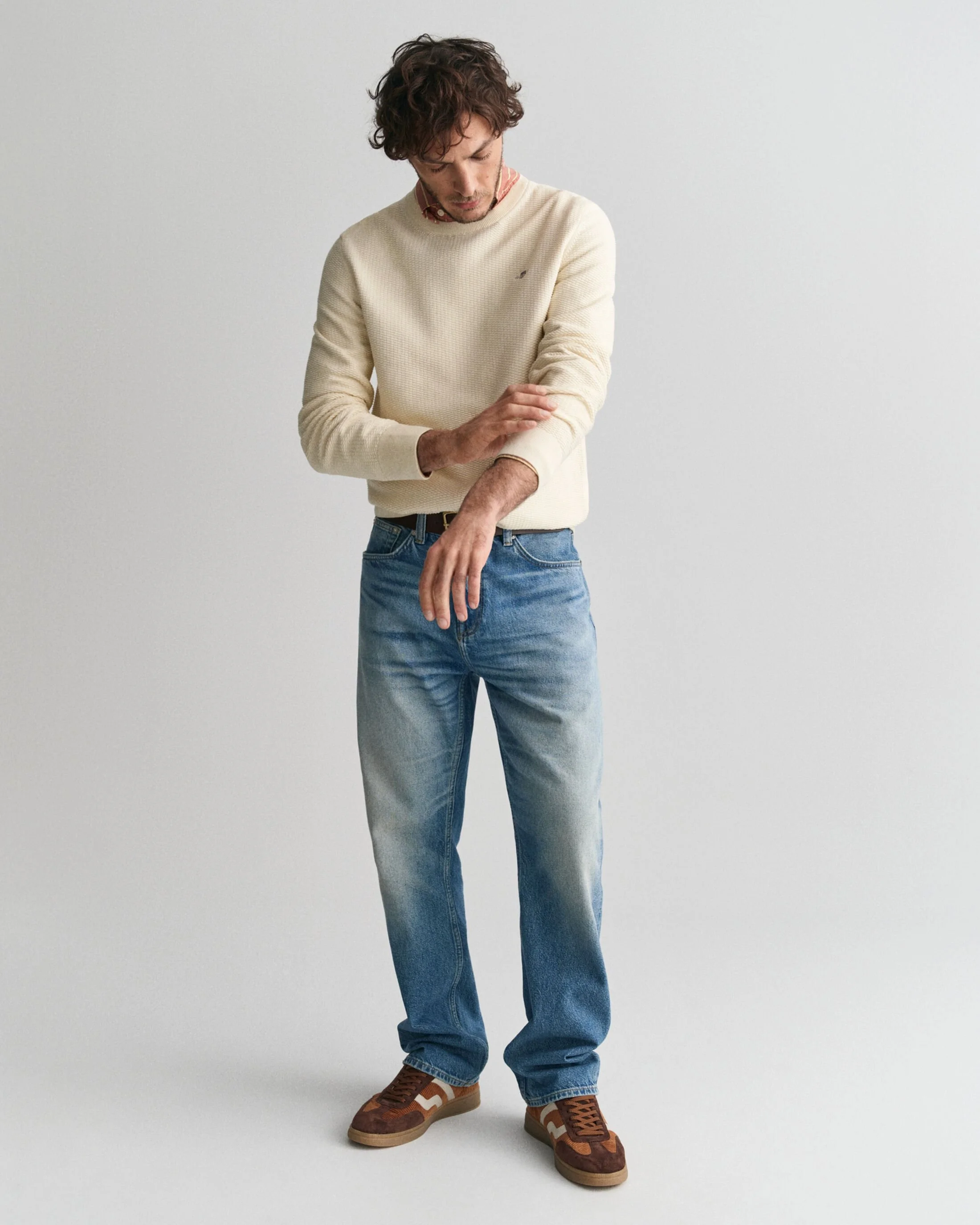 Gant - COTTON MICRO TEXTURED C-NECK Gant - COTTON MICRO TEXTURED C-NECK